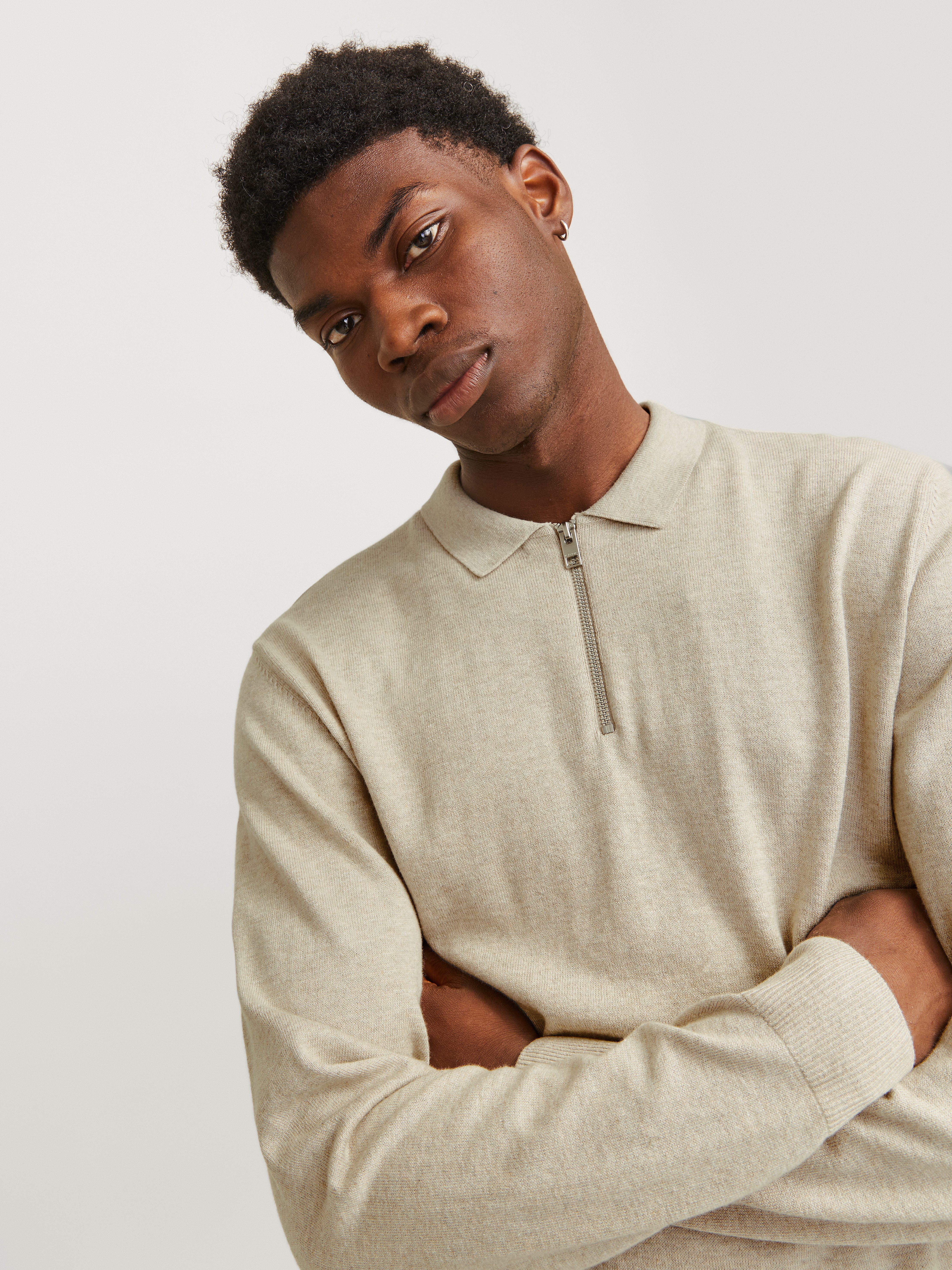 Jack & Jones Polokragenpullover JJEEMIL KNIT POLO HALF ZIP LS NOOS mit Polo günstig online kaufen