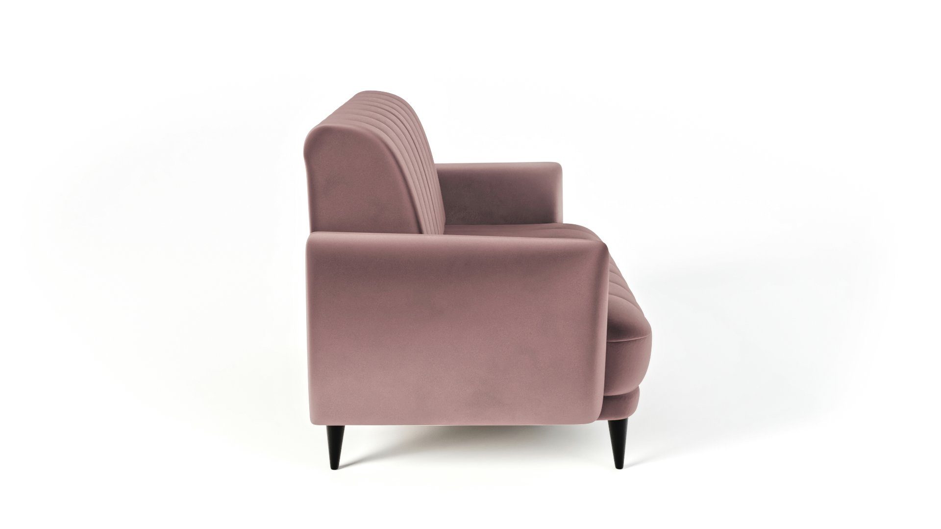 Siblo Elegantes 2 Zweisitzer-Sofa 2-Sitzer - Rolo Sofa Zweisitziges Rosa