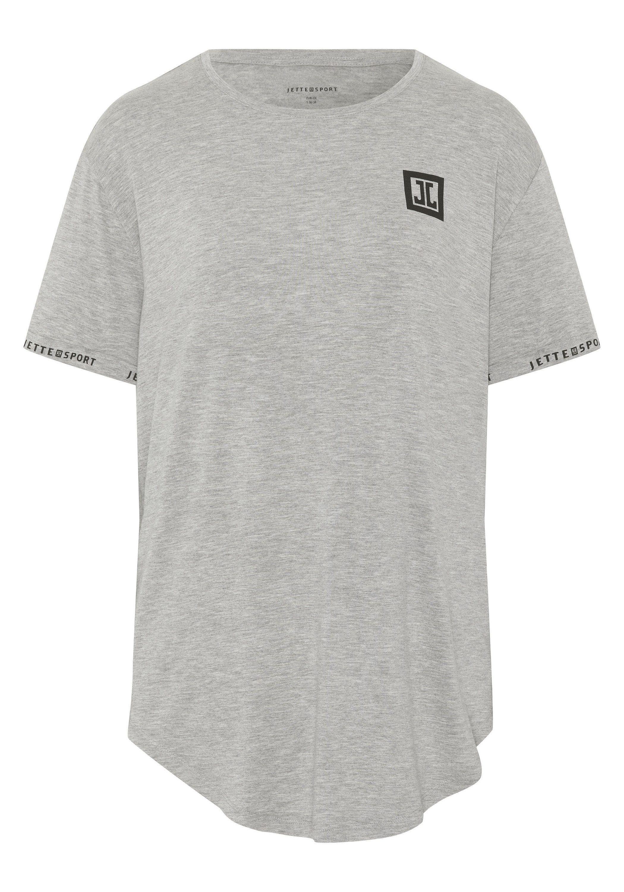 JETTE SPORT T-Shirt im dezenten Label-Look (1, 1-tlg)