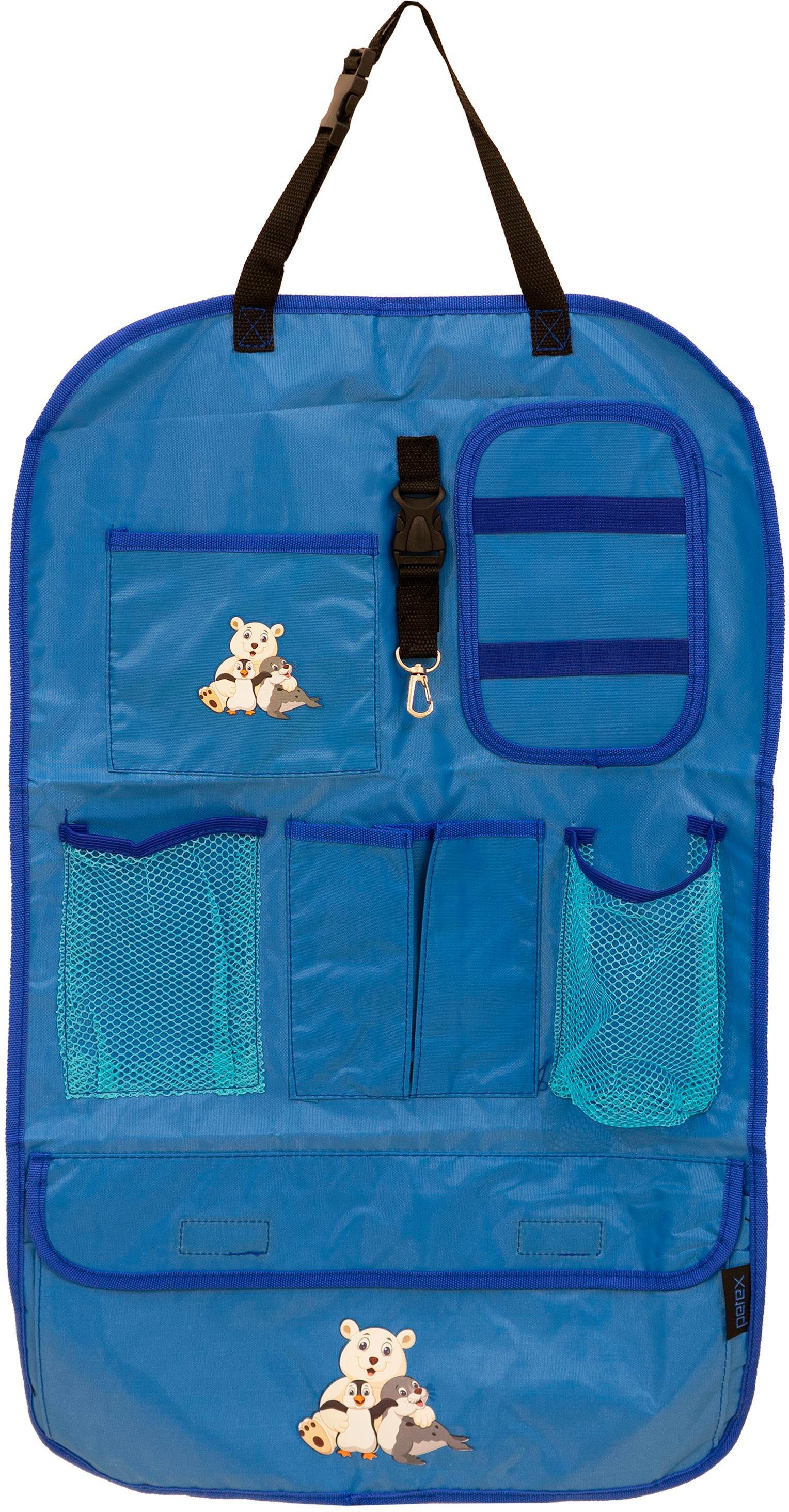 Petex Rücksitzorganizer für Kinder mit praktischen Taschen, ca. 41x64 cm,  mit Aufdruck | Rückenlehnentaschen