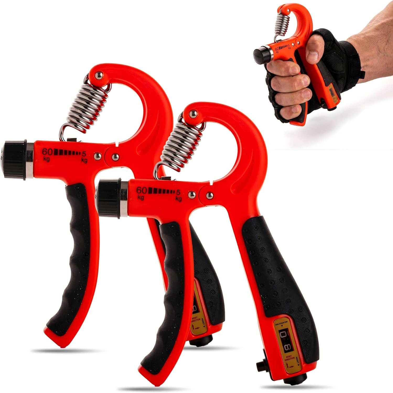 Endless Handmuskeltrainer EL1049 Einstellbare Hand Grip Strengthener, Griffkraft Trainer (Trainingsgeräte für zu Hause und im Fitnessstudio, 2-St., Unterarm- und Fingerkraft-Greifer-Übungen), Einstellbares Griffstärkungsgerät für die Hand
