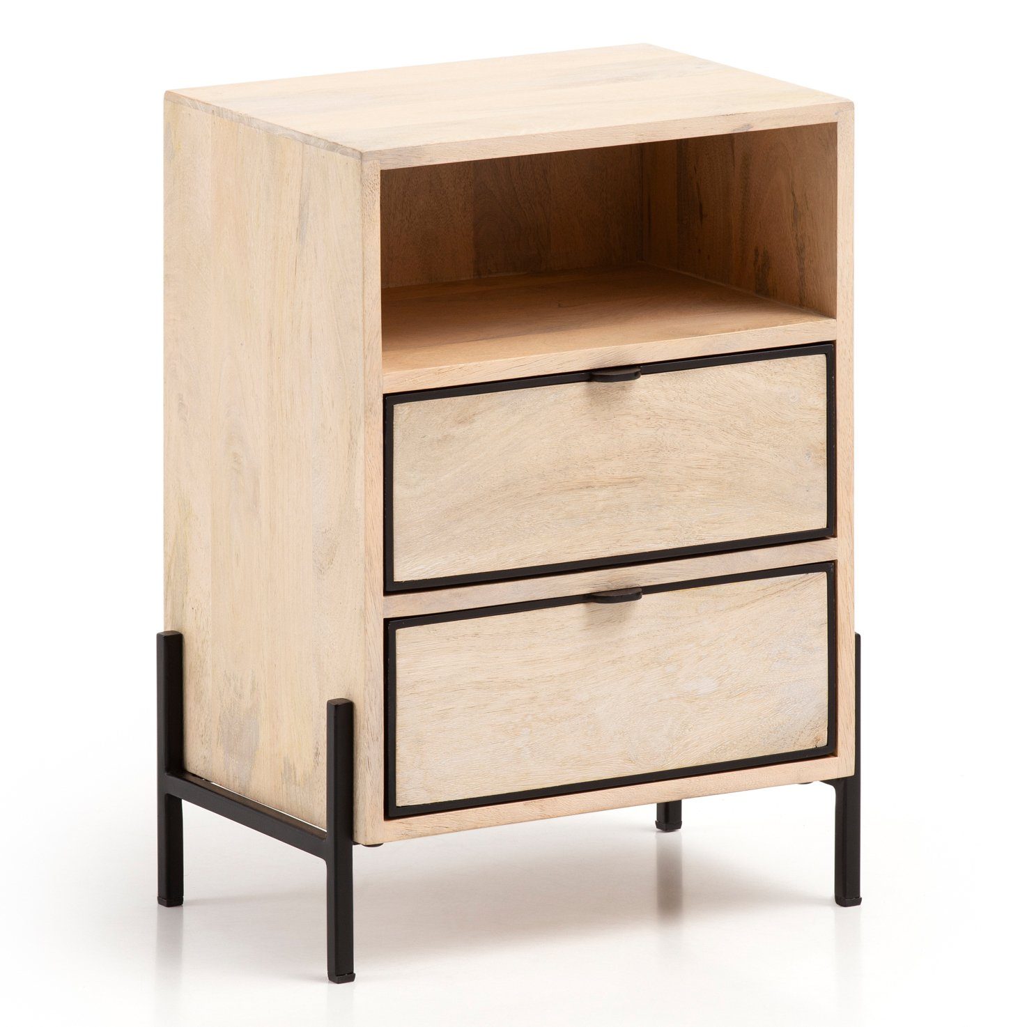FINEBUY Nachttisch FB96459 (Mango Massivholz / günstig online kaufen