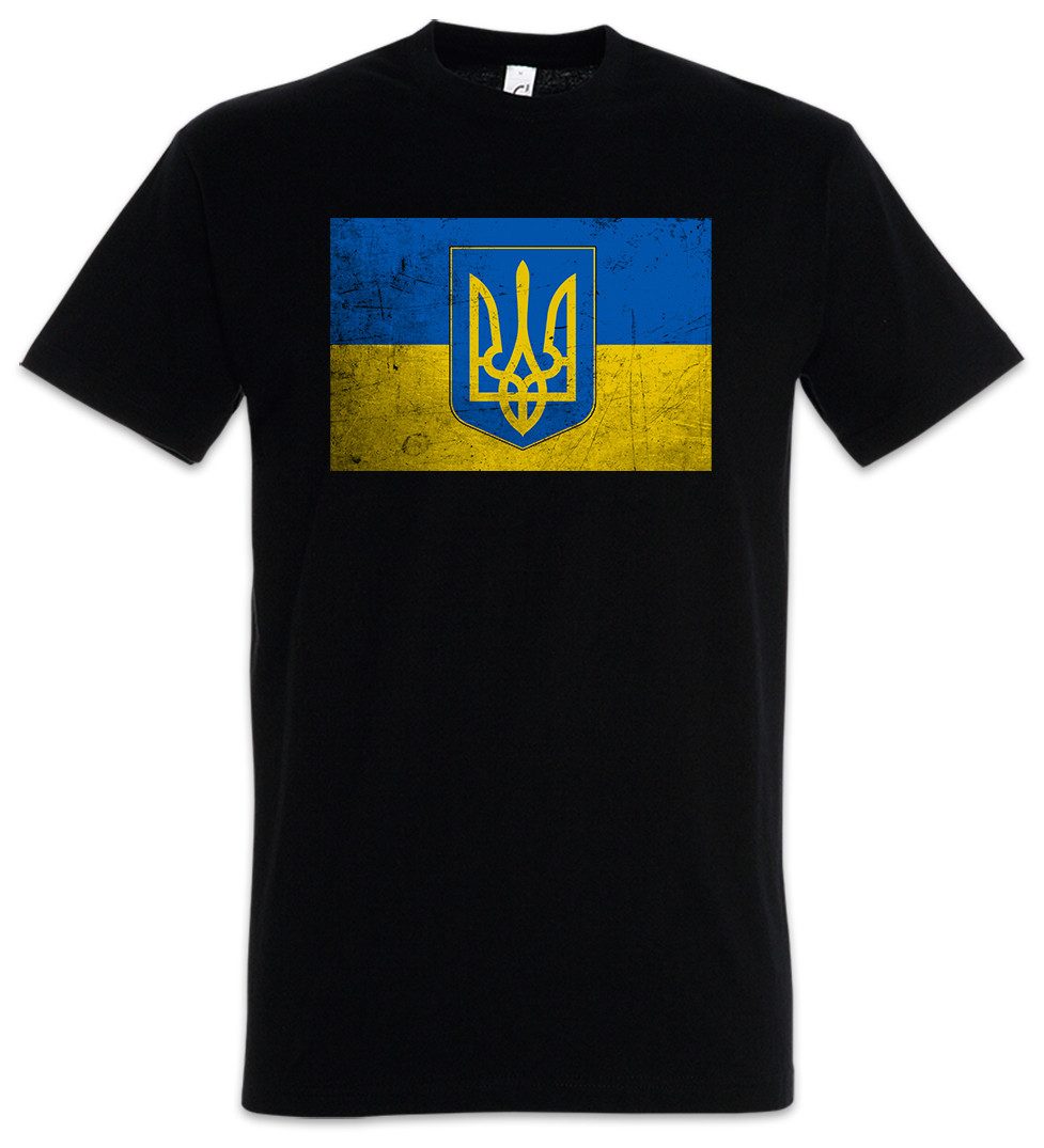 Urban Backwoods Print-Shirt Classic Ukraine Flag Herren T-Shirt Against War Widerstand Fahne Faust (1-tlg) Gegen Krieg Frieden Peace