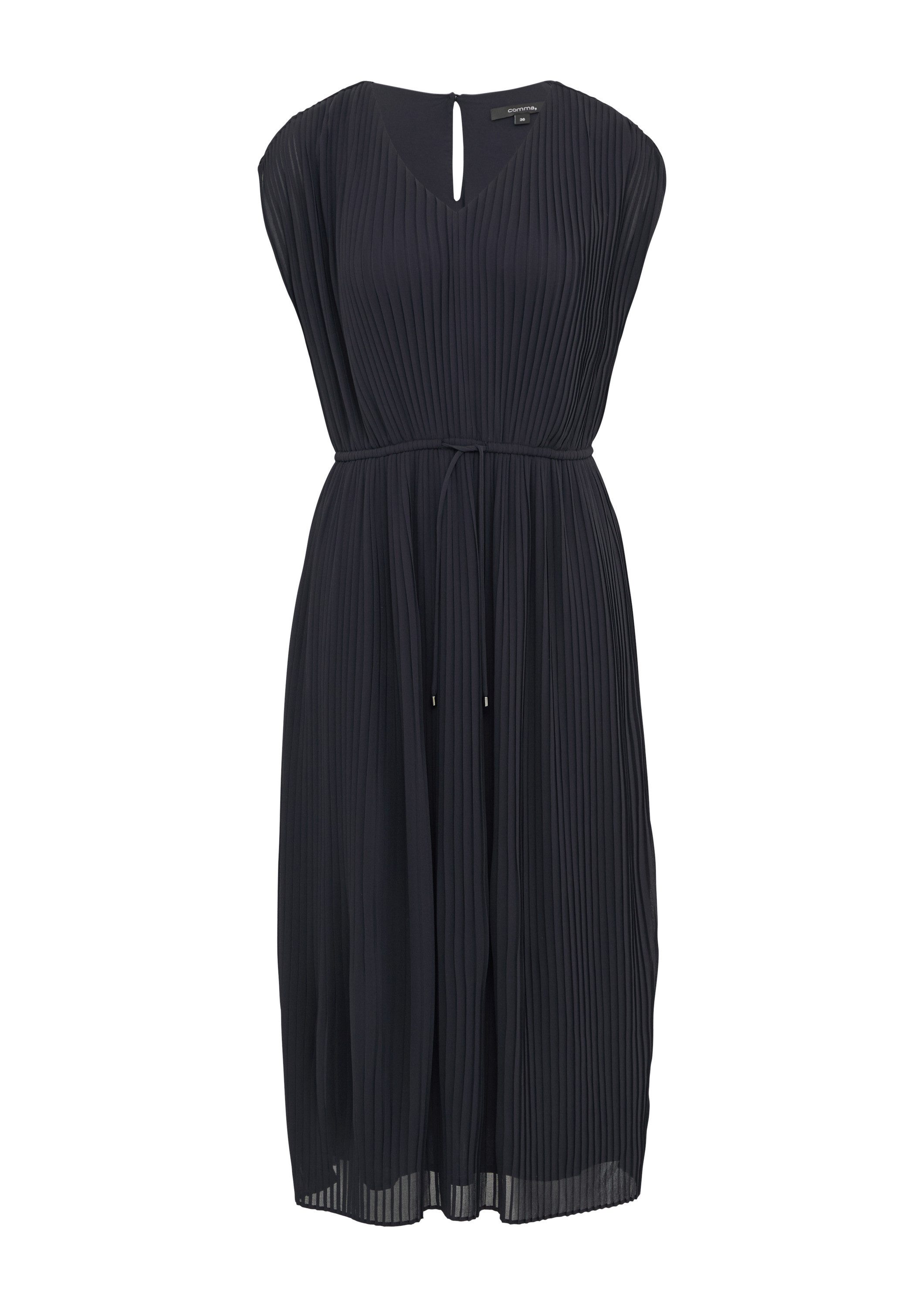 comma Midikleid Kleid Plissiertes Midikleid aus günstig online kaufen
