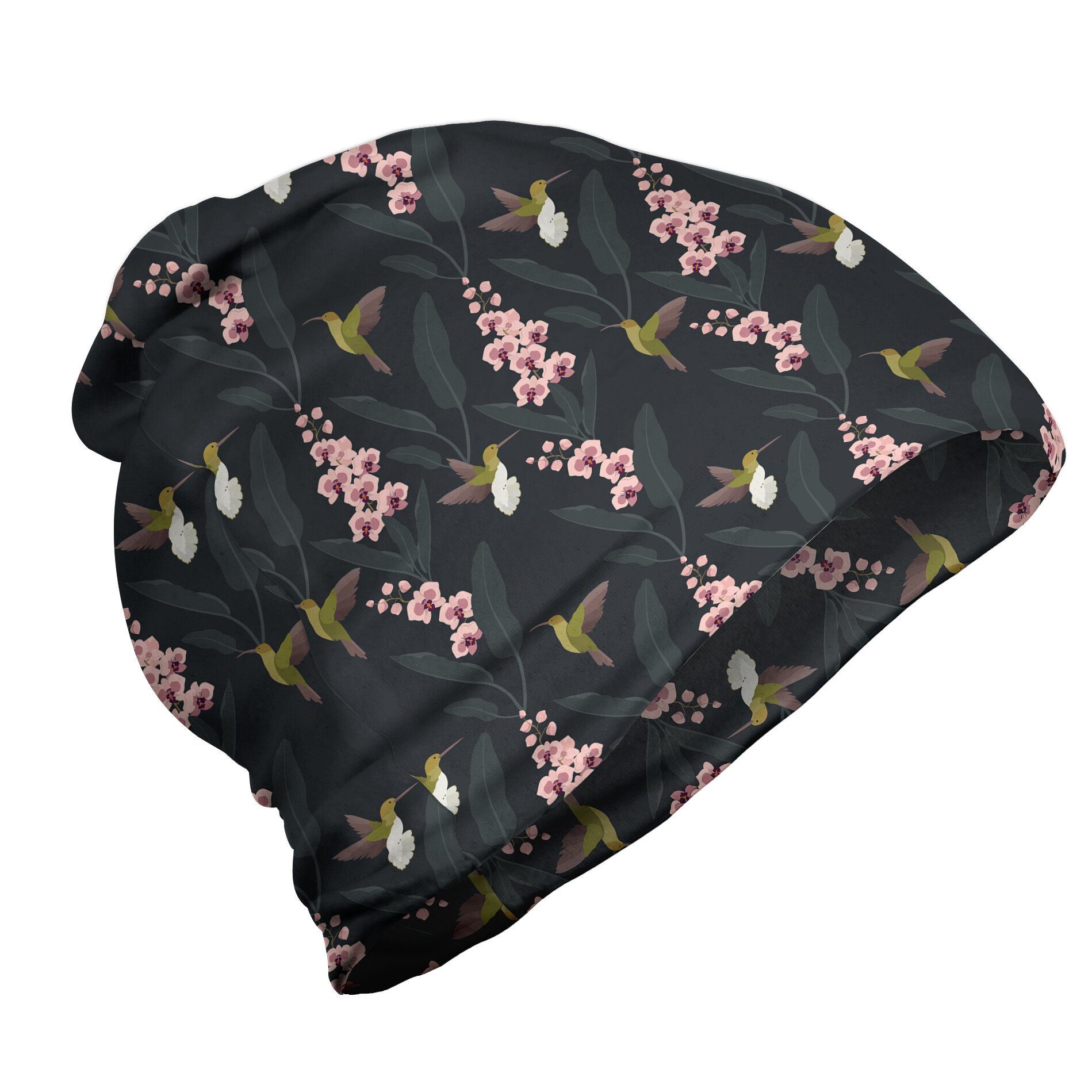 Abakuhaus Beanie Wandern im Freien Vogel Hummingbird Blossom Motive