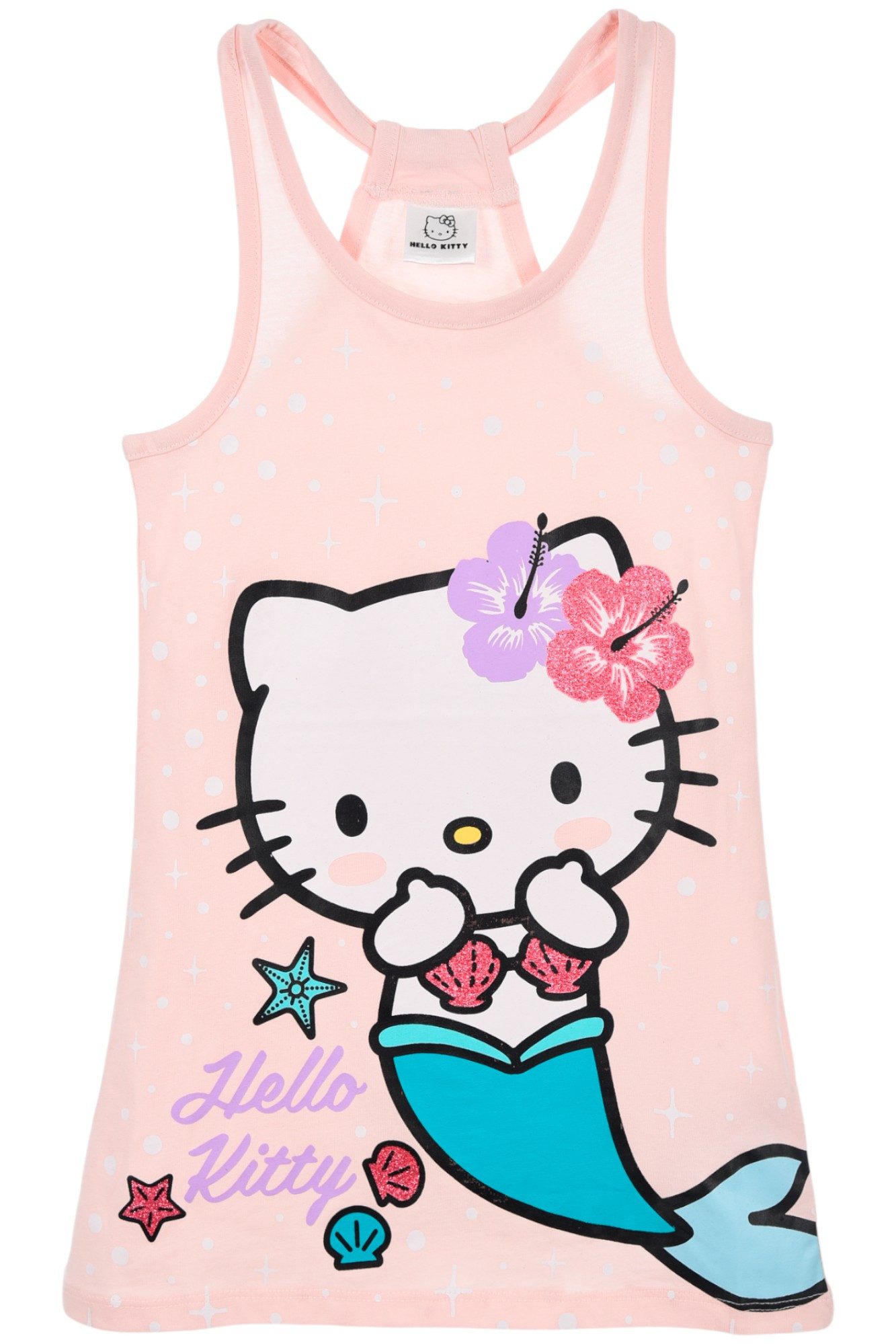 Hello Kitty Sommerkleid Hello Kitty Meerjungfrau Mädchen Jerseykleid Gr. 104-140 cm