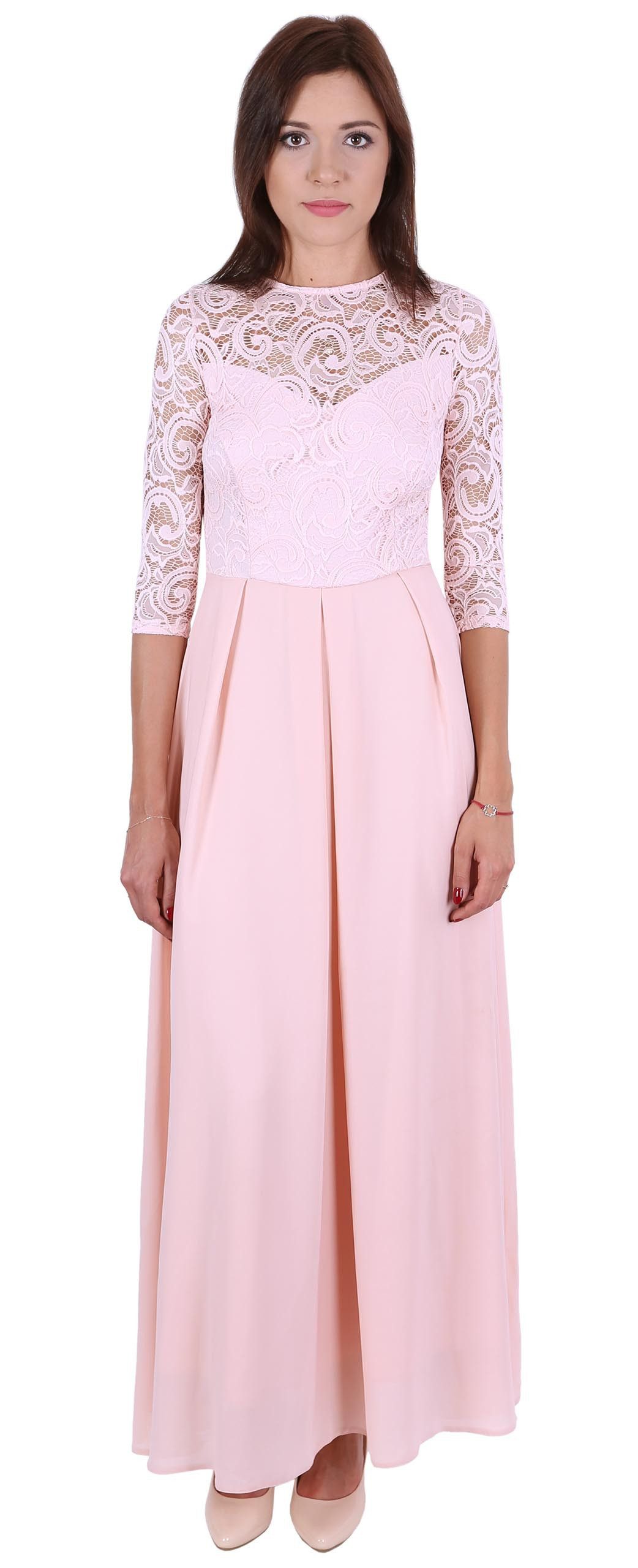 Sarcia.eu Maxikleid John Zack Rosa/Maxirock mit Spitzenoberteil S