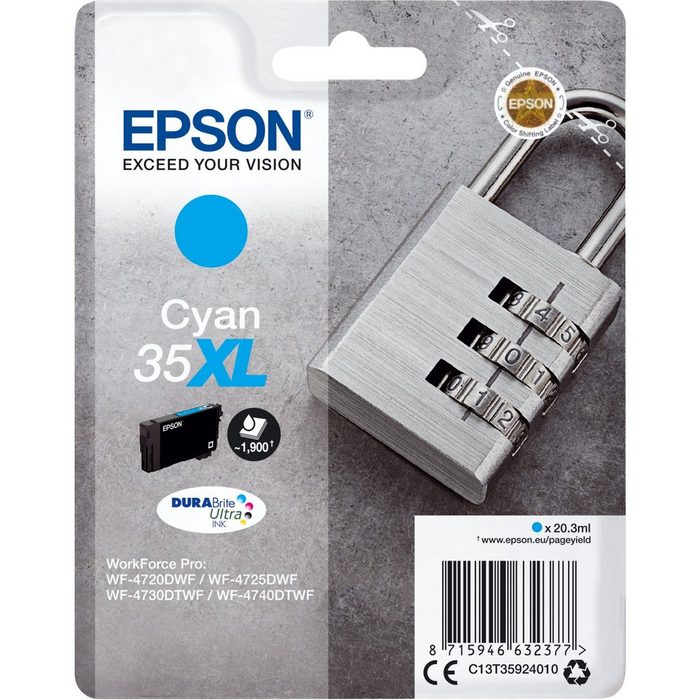 Epson Tinte cyan 35XL (C13T35924010) DURABrite Ultra Tintenpatrone