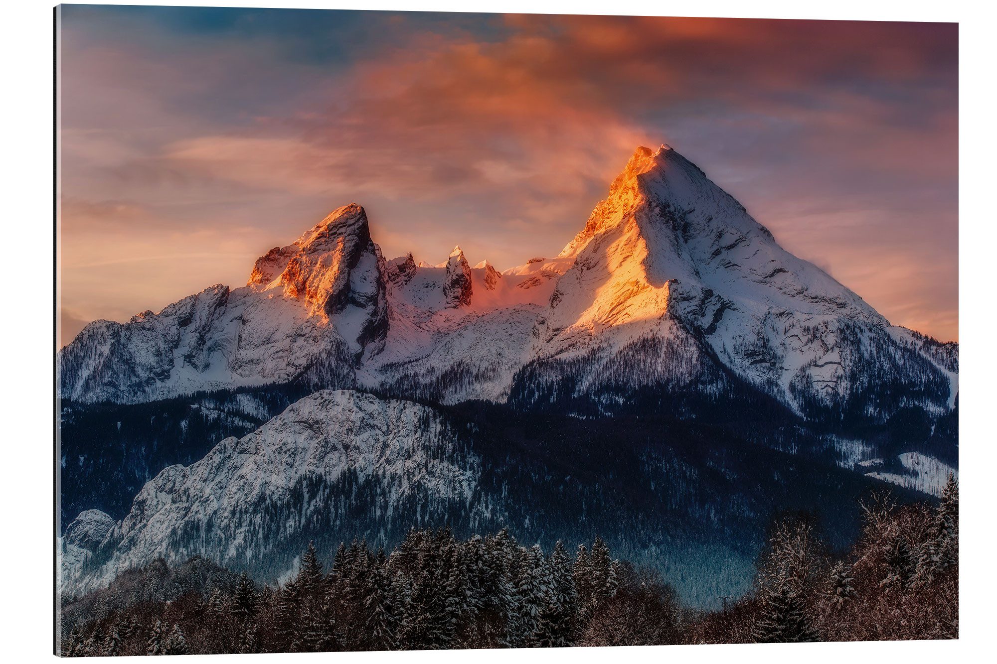 Posterlounge Poster Dieter Meyrl, Alpenglühen am günstig online kaufen
