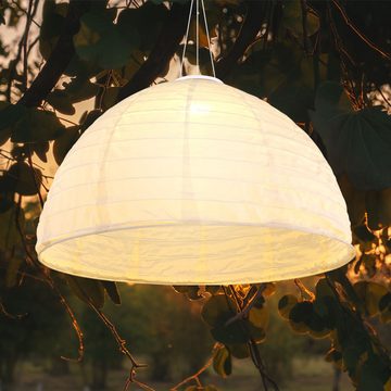 Globo LED Solarleuchte, LED-Leuchtmittel fest verbaut, Warmweiß, LED Solar Decken Pendel Leuchte Garten Terrassen Beleuchtung