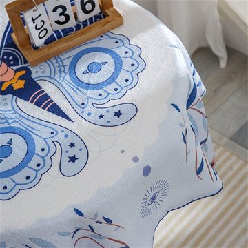 Rouemi Tischdecke Wasser-und ölbeständige runde Tischtücher,bedruckte Picknickservietten (90×90cm)
