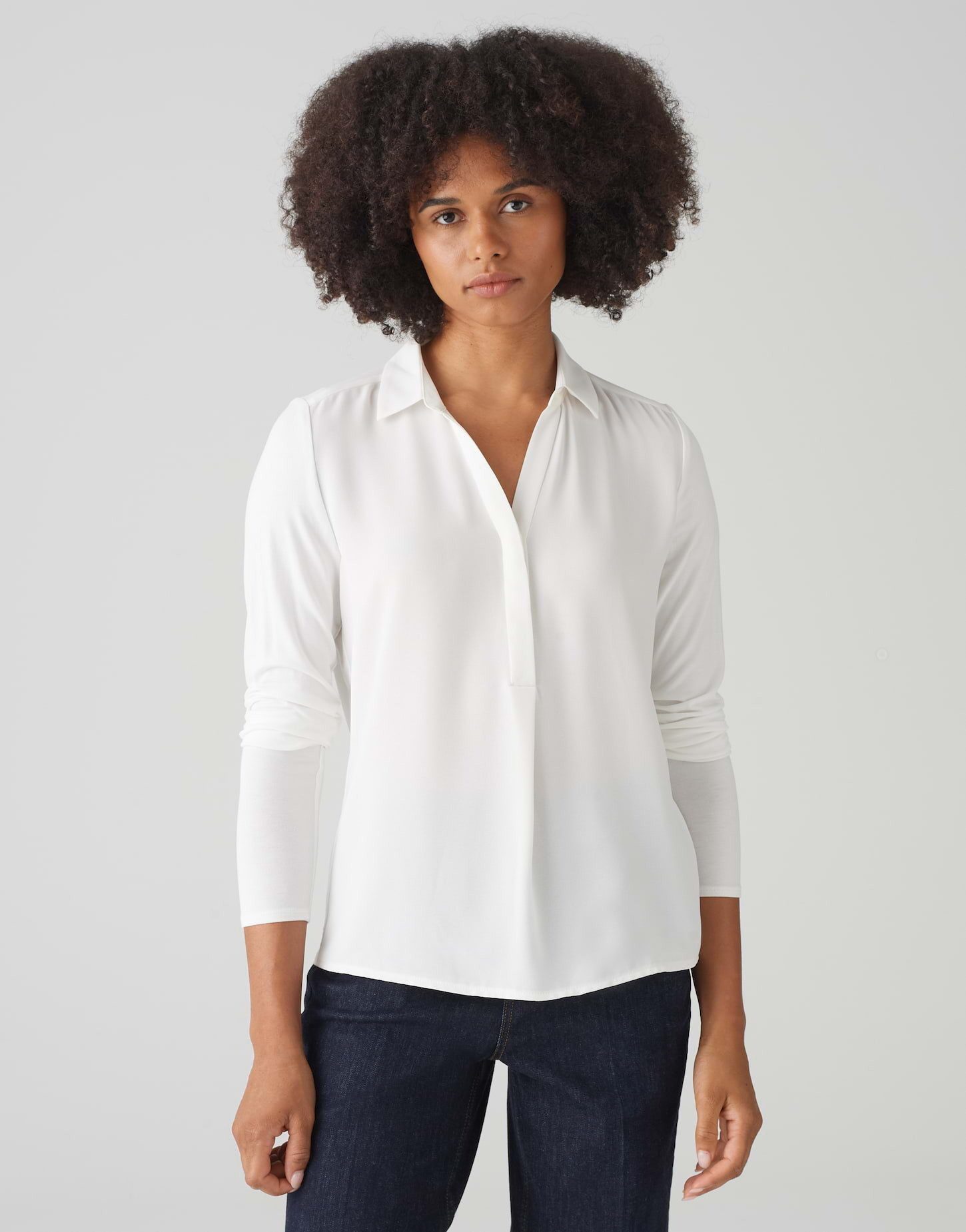 Shirtbluse Shirtbluse FRERA Regular aus Material Mix