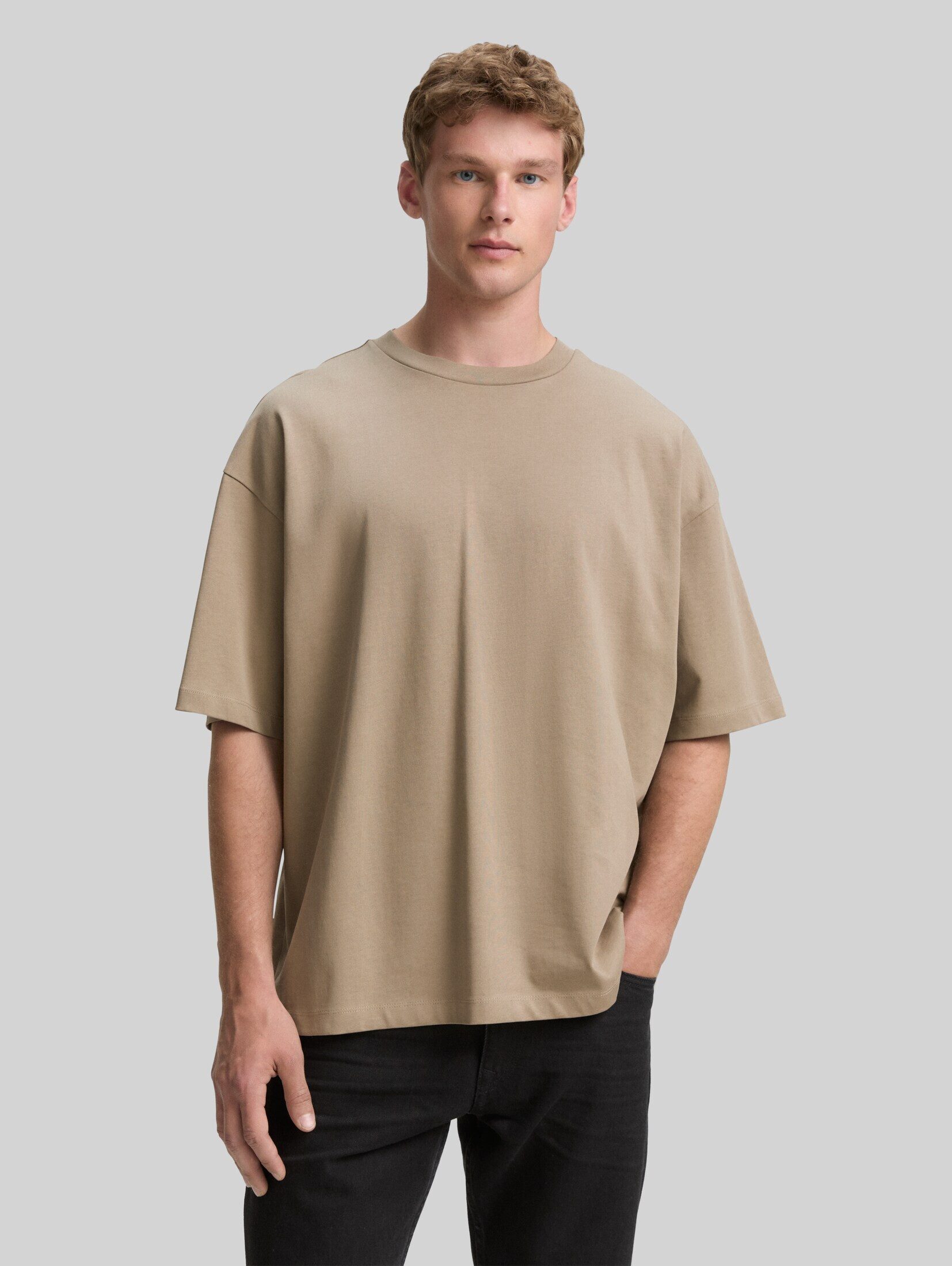 TOM TAILOR Denim T-Shirt T-Shirt (im Einserpack) Oversize T-Shirt aus Baumwolle