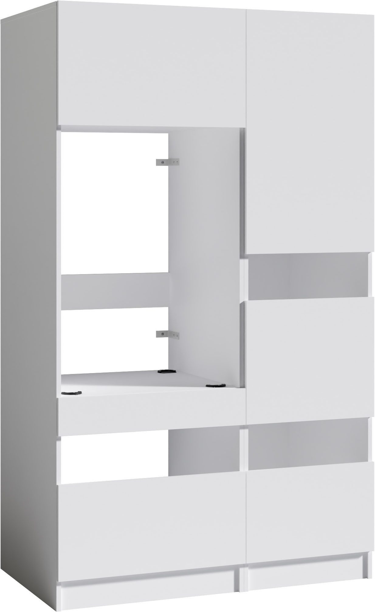 BASIC by Balculina Mehrzweckschrank-Set Washhome B/T/H 118x68x200 cm, (2-St), Breite 118cm, höhenverstellbare Metallfüße