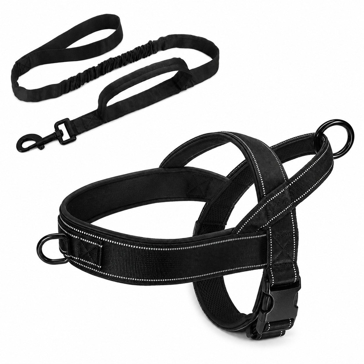 ibettertec Hundeweste Hundegeschirr, Anti-Zug Geschirr, Brustgeschirr, Training, Zugentlastendes Design, Weiche Polsterung