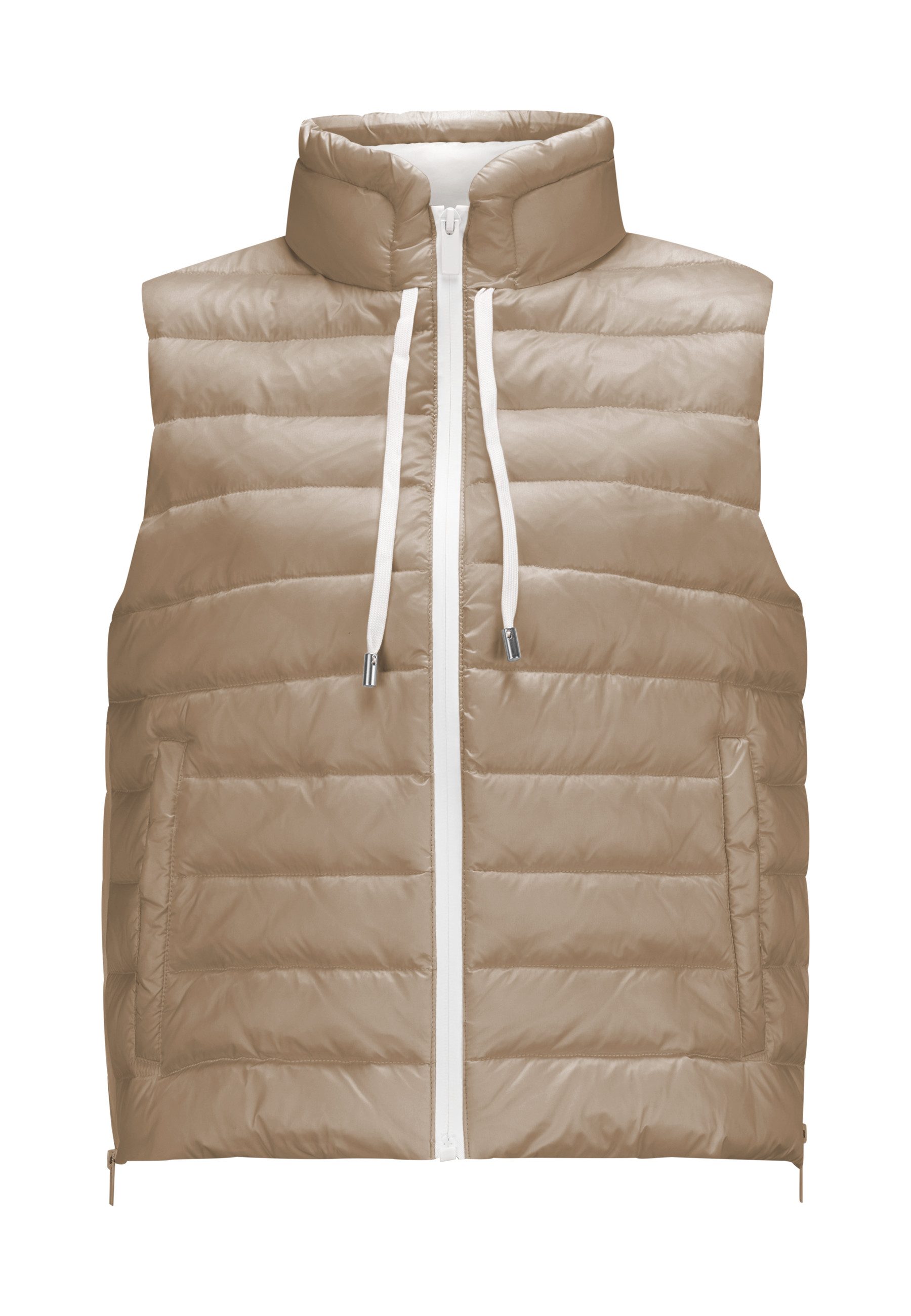 Milestone Steppweste MSKaja Damen Weste gesteppt Übergangsweste Logo Badge, Reißverschlüsse am Seitennahtsaum