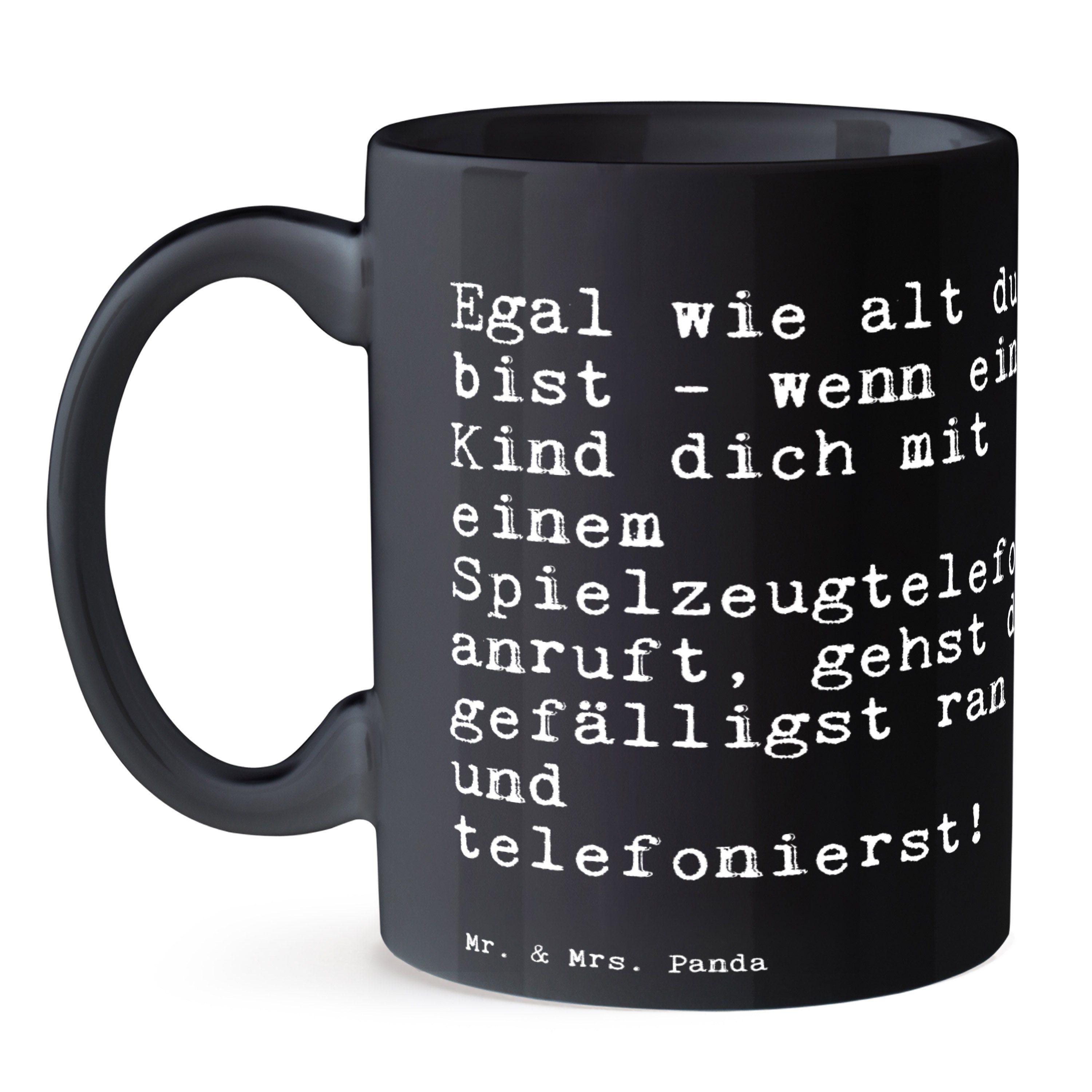 Tee, - Schwarz Egal Panda Schwarz & Bech, Mr. Mrs. wie Tasse Geschenk, alt - Geschenk du... Freundin, Keramik
