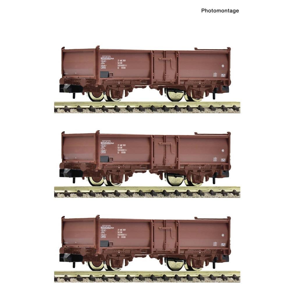 Fleischmann Güterwagen 6660158 N 3-tlg. Set: Offene Güterwagen, DR