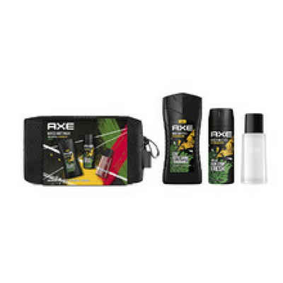 axe Duft-Set »Axe Wild Mojito & Cedarwood Geschenkset Deodorant Spray 150 ml + Duschgel 250 ml + Aftershave 100 ml + Kosmetiktasche«