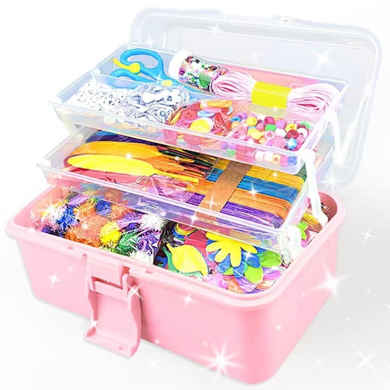 LuxusKollektion Kreativset Bastelset Kinder 3000 Teile Rosa Koffer
