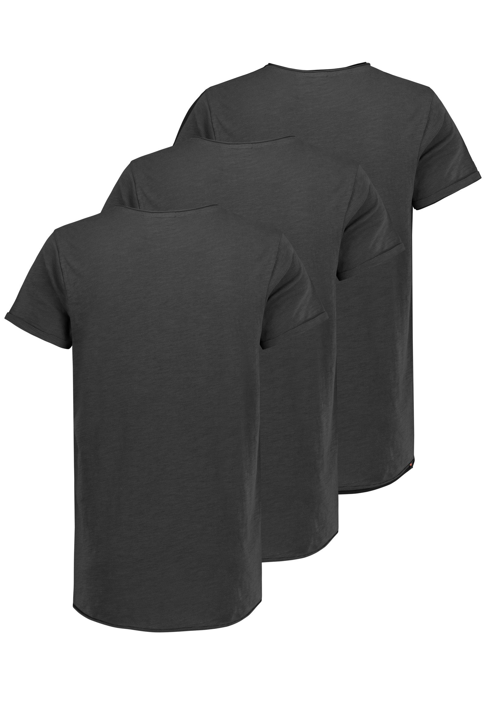 SUBLEVEL T-Shirt Kurzarm Rundhals 3er Pack (3-tlg) 3er Pack Basic T-Shirt