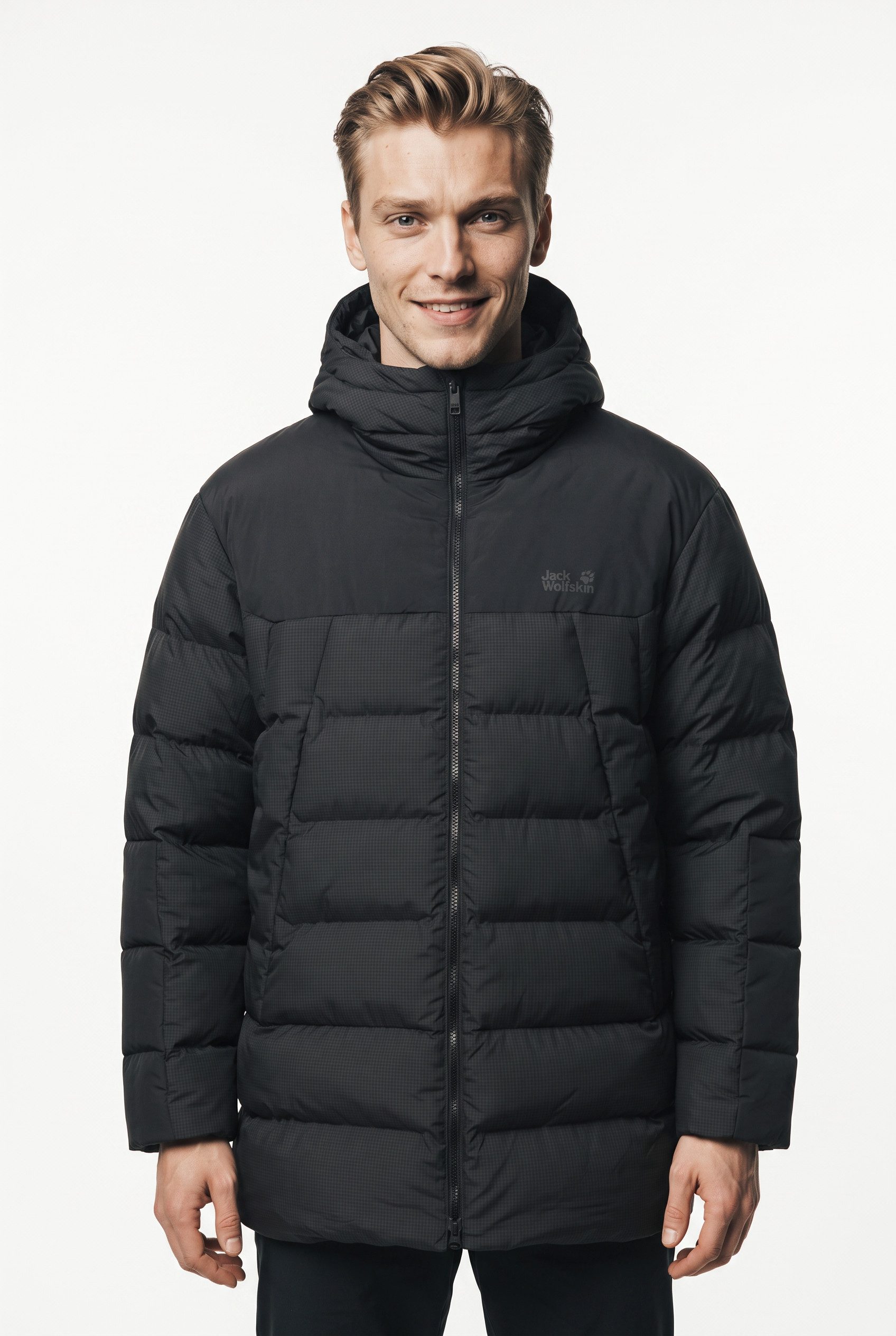 Jack Wolfskin Winterjacke ICY HOLLOW HOODED JKT M mit Futter und Wattierung aus Polyester, Winterjacke, phantom