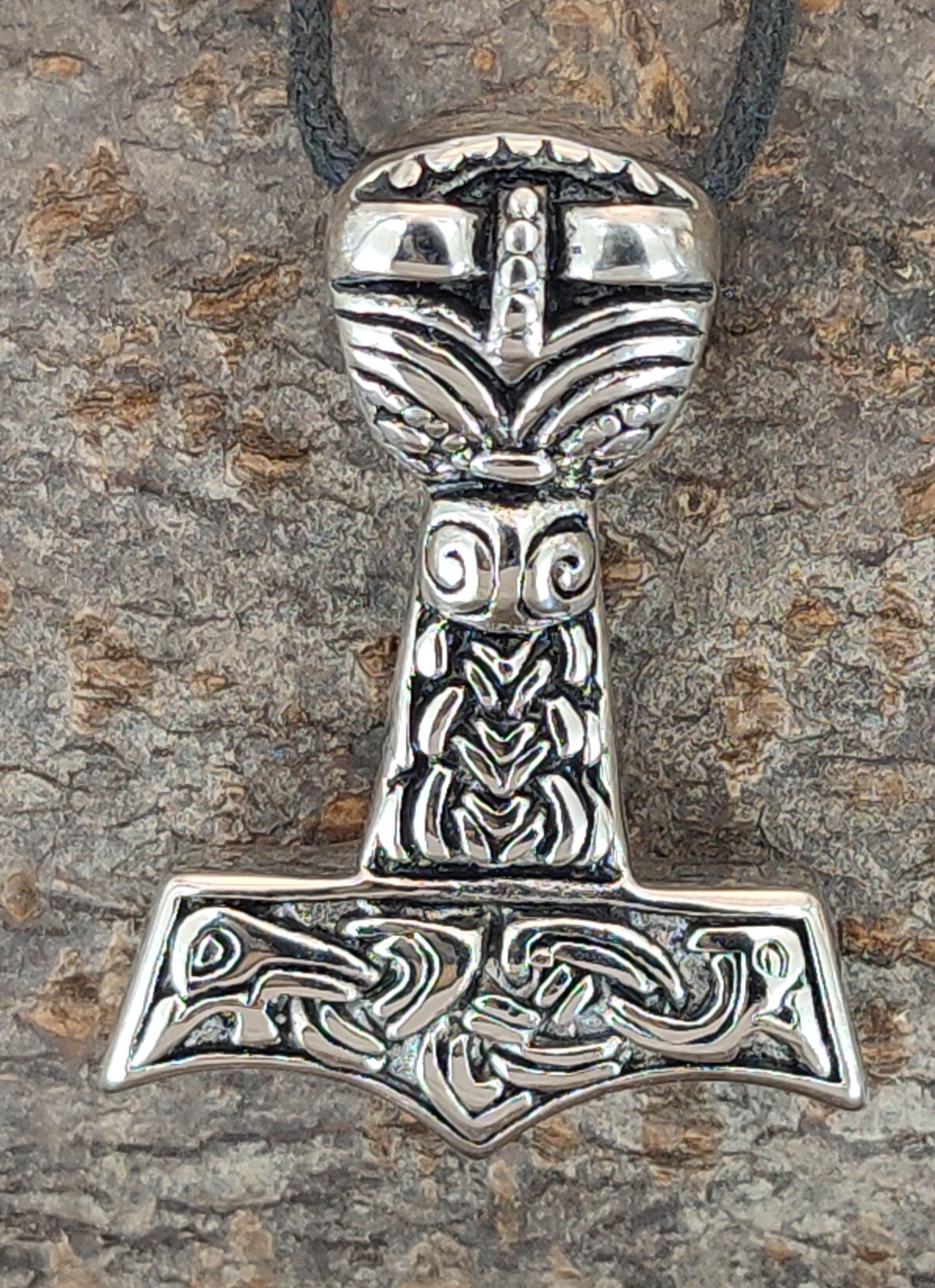 Thor Hammer Thorhammer of Leather Kettenanhänger Thorshammer Kiss