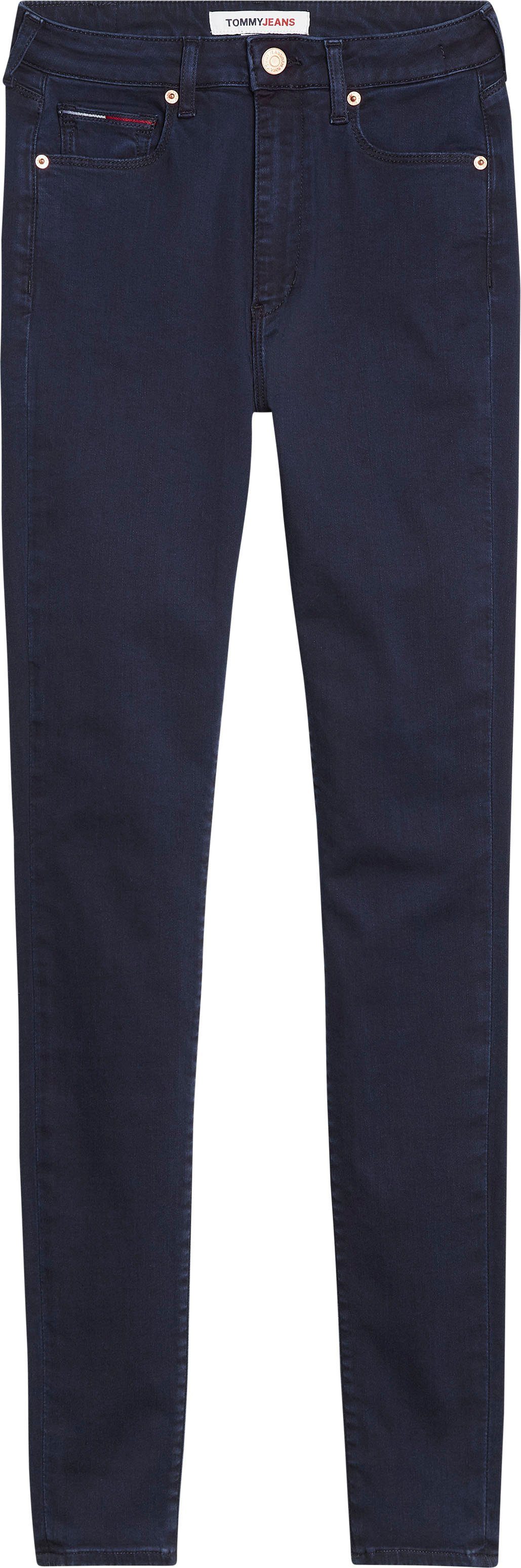 Tommy Jeans Materialien Sitz. für bequemen Avenue und Hochwertige SKNY Blue SUPER Skinny-fit-Jeans Dark einen HR perfekten SYLVIA