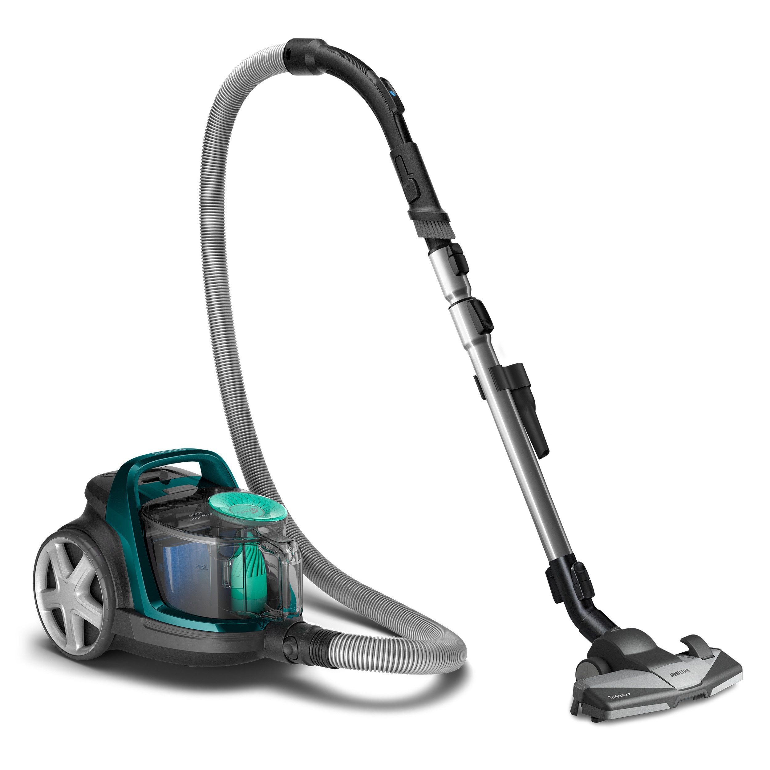 Philips Bodenstaubsauger FC9555/09, 900 W, beutellos, mit 1,5 l Fassungsvermögen und Tri-Active+-Düse