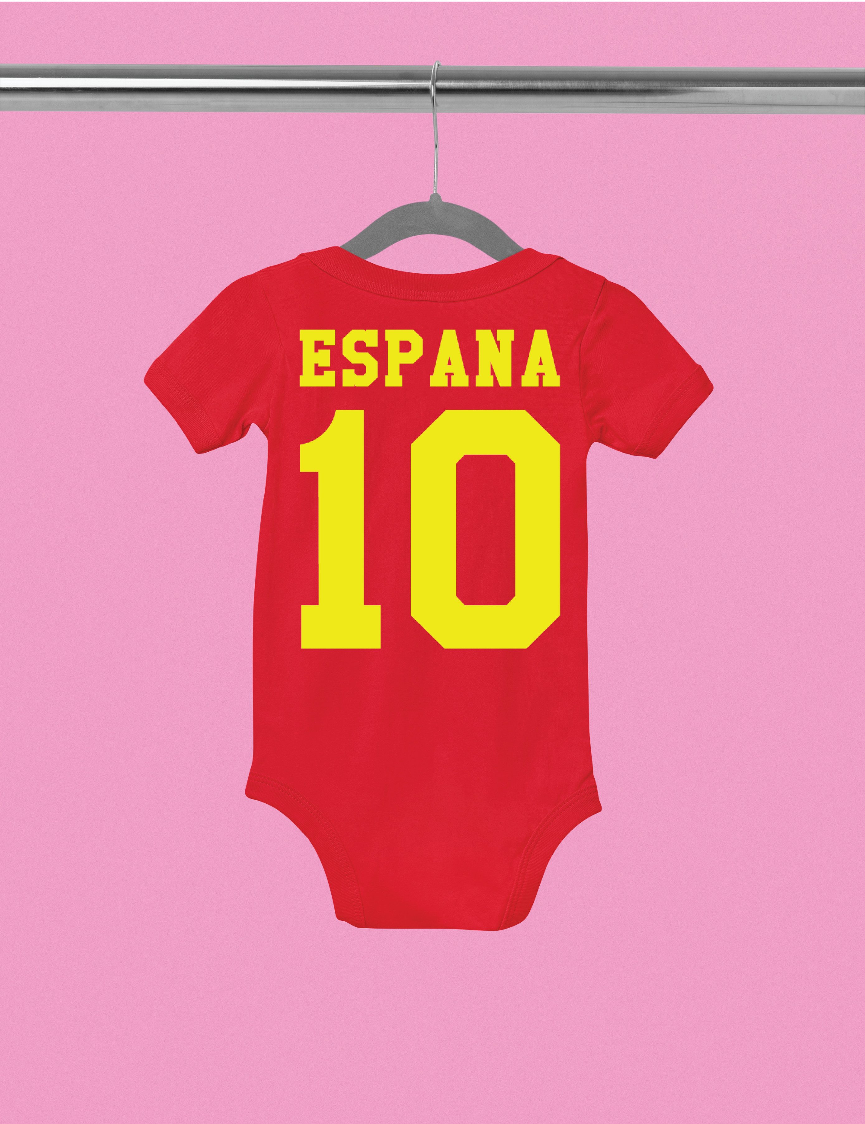 Youth Designz Kurzarmbody Spanien Fußball Kinder Baby Body Strampler Geschenk mit modischen Aufdruck für Jungen und Mädchen