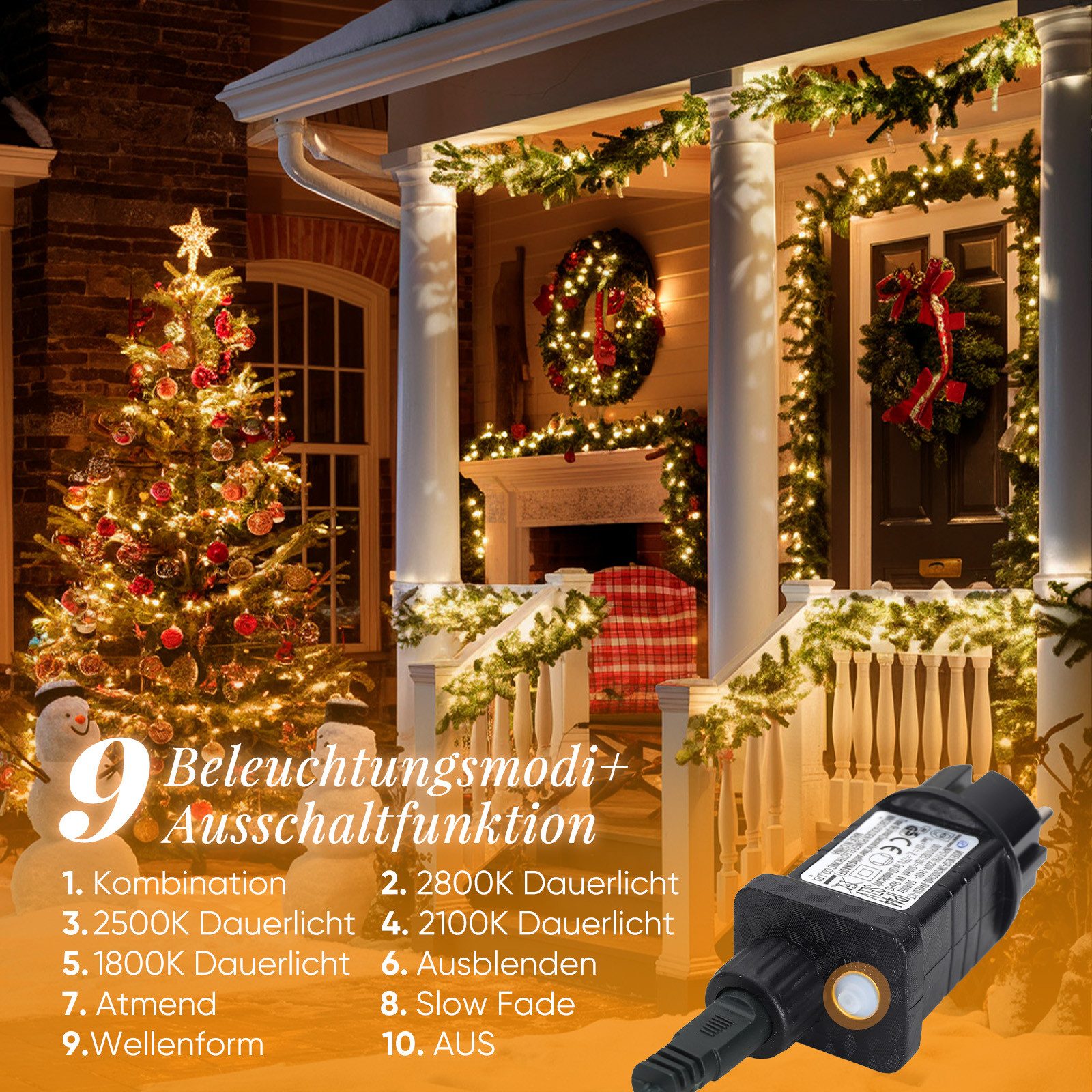 Salcar LED-Lichterkette LED Lichterkette Außen Weihnachtsbeleuchtung Weihna günstig online kaufen