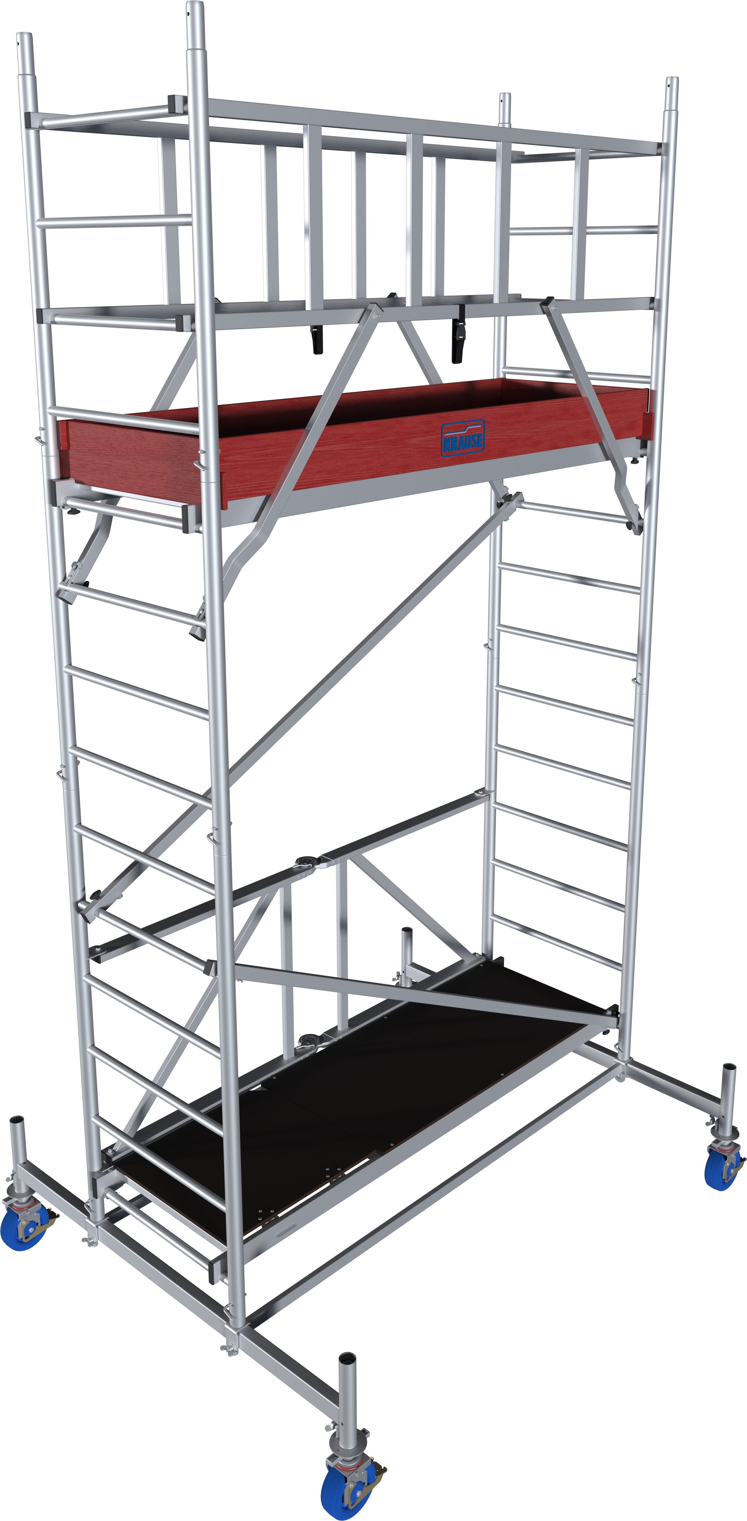 KRAUSE Fahrgerüst ProTec XS Alu-FaltGerüst, (Set), Arbeitshöhe: 4,8 Meter