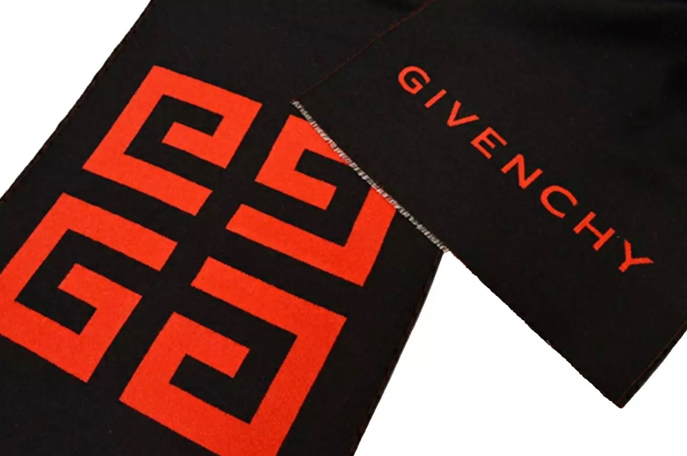 GIVENCHY Strickschal Unisex 4G Logo Schal, Bi-Farben-Design mit fein gestrickter Struktur