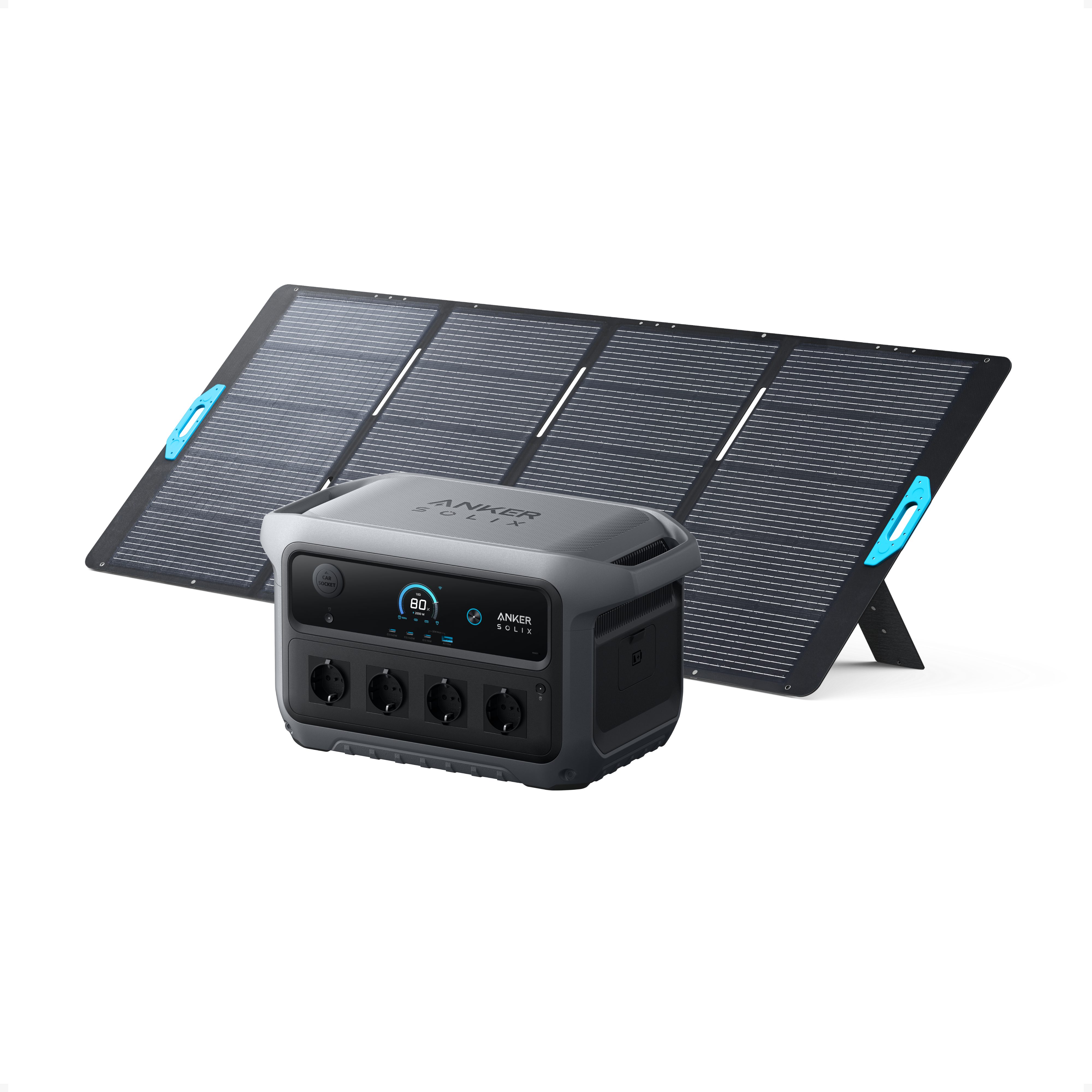 Anker Stromerzeuger Anker SOLIX C2000 Gen 2 Tragbare Powerstation, 2400W Solargenerator, (2-tlg)