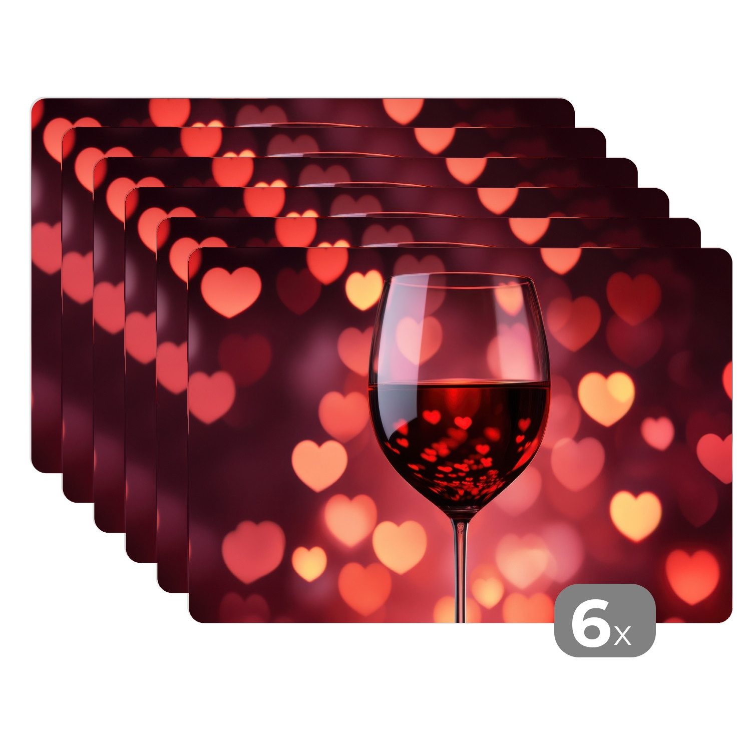 MuchoWow Platzset Rot - Wein - günstig online kaufen