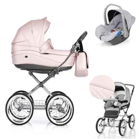 Roan Kombi-Kinderwagen Emma Classic 3 in 1 mit Sportsitz, Autositz und Zubehör in 6 Farben