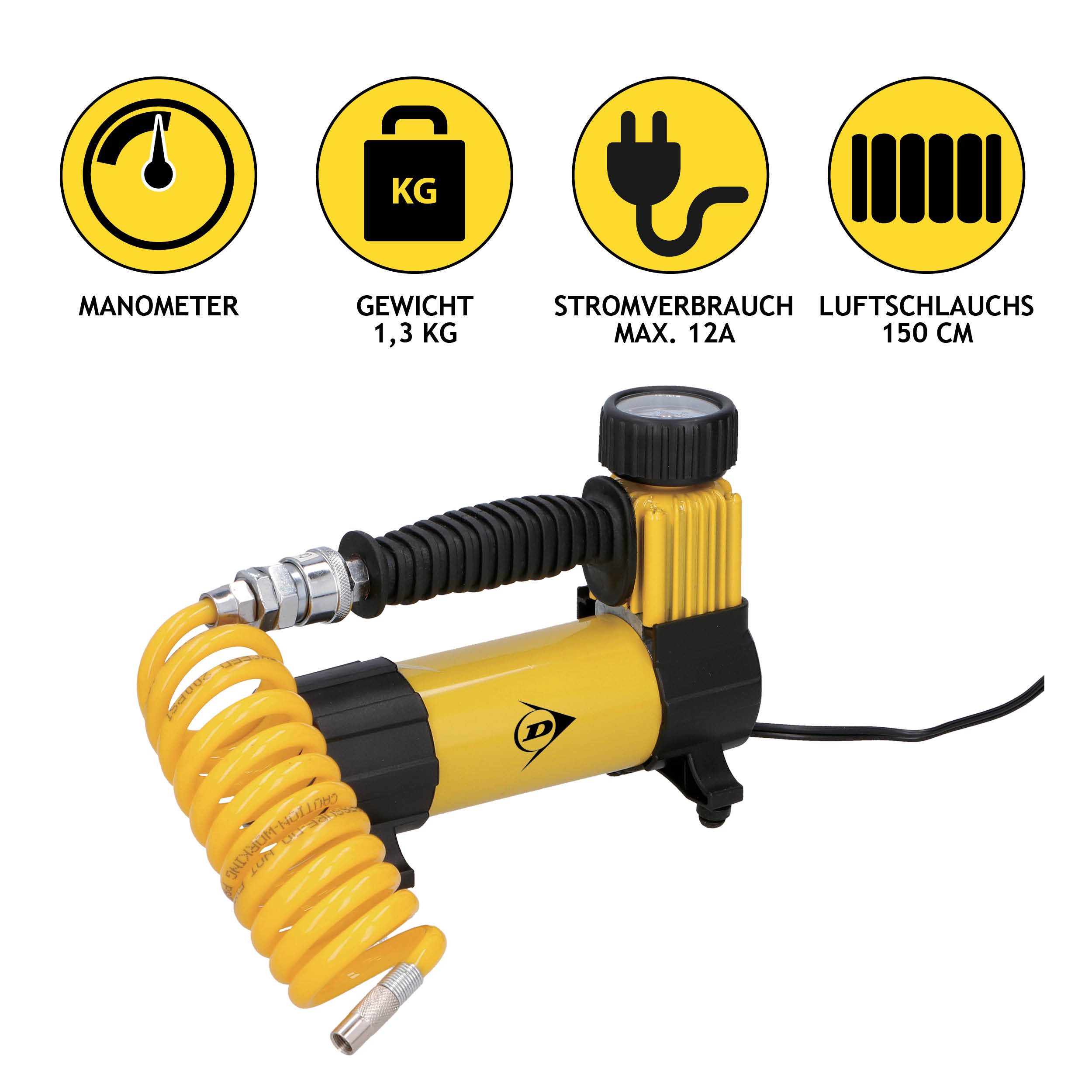 Dunlop Kompressor Dunlop Mini Luftkompressor 12V