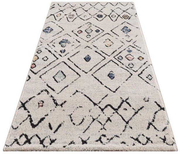 Diele Carpet Multicolor, & rechteckig, Flur 9 ideal Höhe: City, für Weich, Boho-Optik, 2574, Läufer Mista Kurzflor, mm,