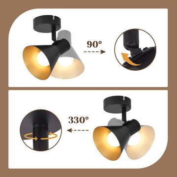 Nettlife LED Deckenstrahler 1/2/3/4 Flammig Deckenlampe Wohnzimmer Deckenleuchte, Schwenkbar 330°, LED wechselbar, für Schlafzimmer Ankleidezimmer