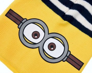 Despicable Me Beanie Minnions Jungen und Mädchen Mütze Kinder Original Minions Despicable Me Wintermütze Kindermütze Gelb Gr.52 + 54