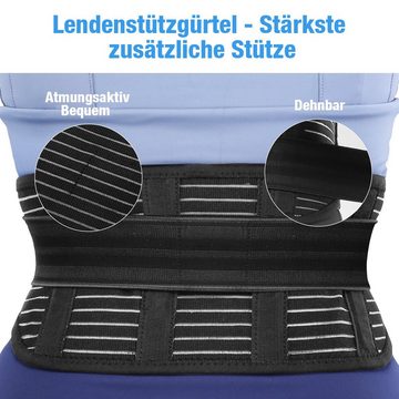 Housmile Rückenbandage Rückenstützgürtel-Atmungsaktive Rückengurt Herren und Damen (1-tlg), Lendenwirbelstütze gürtel für unteren Rücken bei Ischias