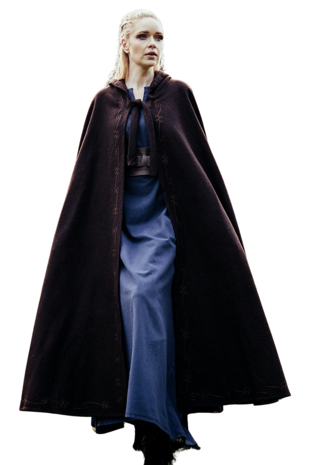 Leonardo Carbone Umhang "Alma" mit kunstvoller Stickerei, wasserabweisend, Kapuze mit Bindung