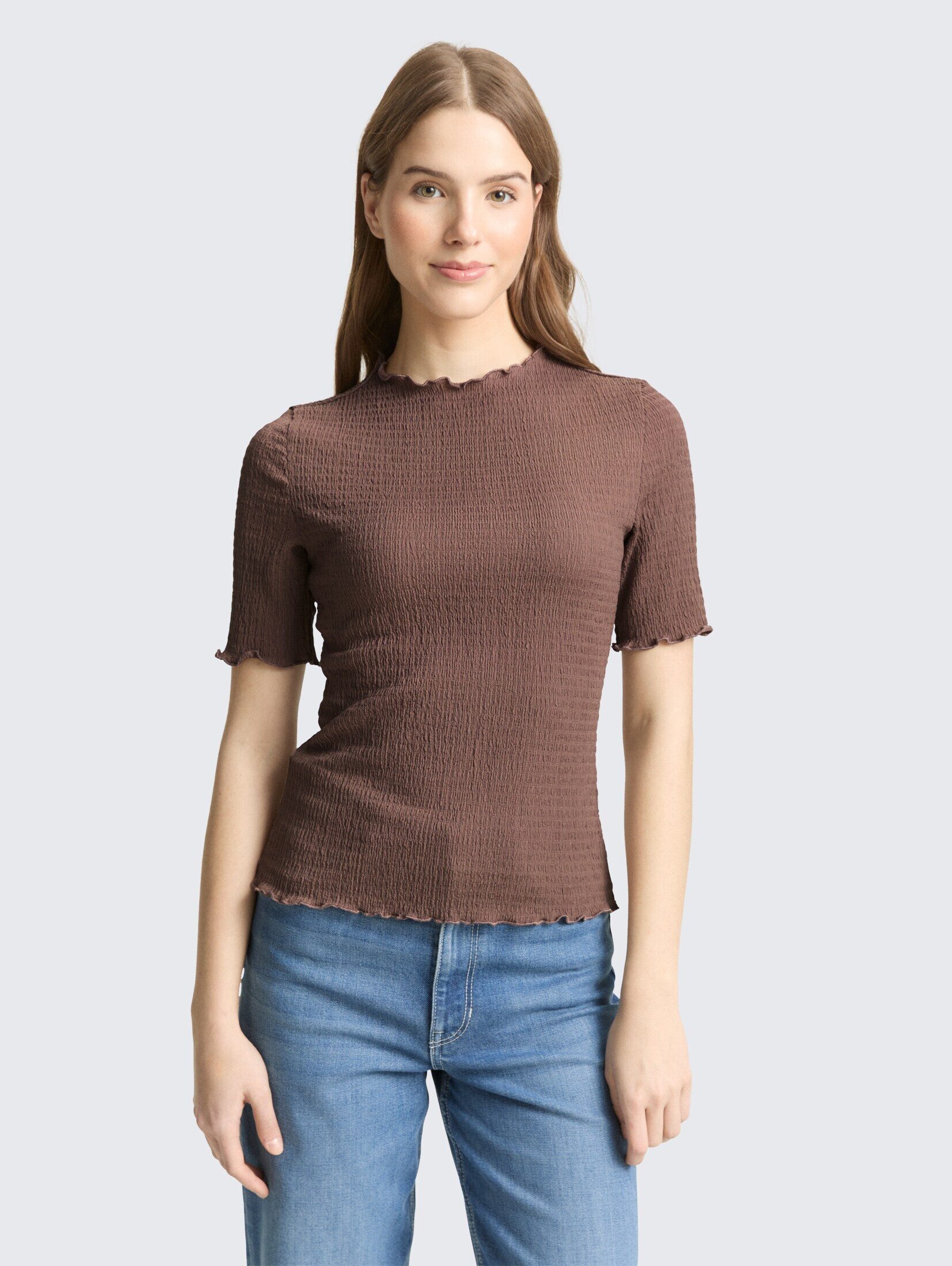 TOM TAILOR Denim T-Shirt T-Shirt Slim Fit Crinkle T-Shirt
