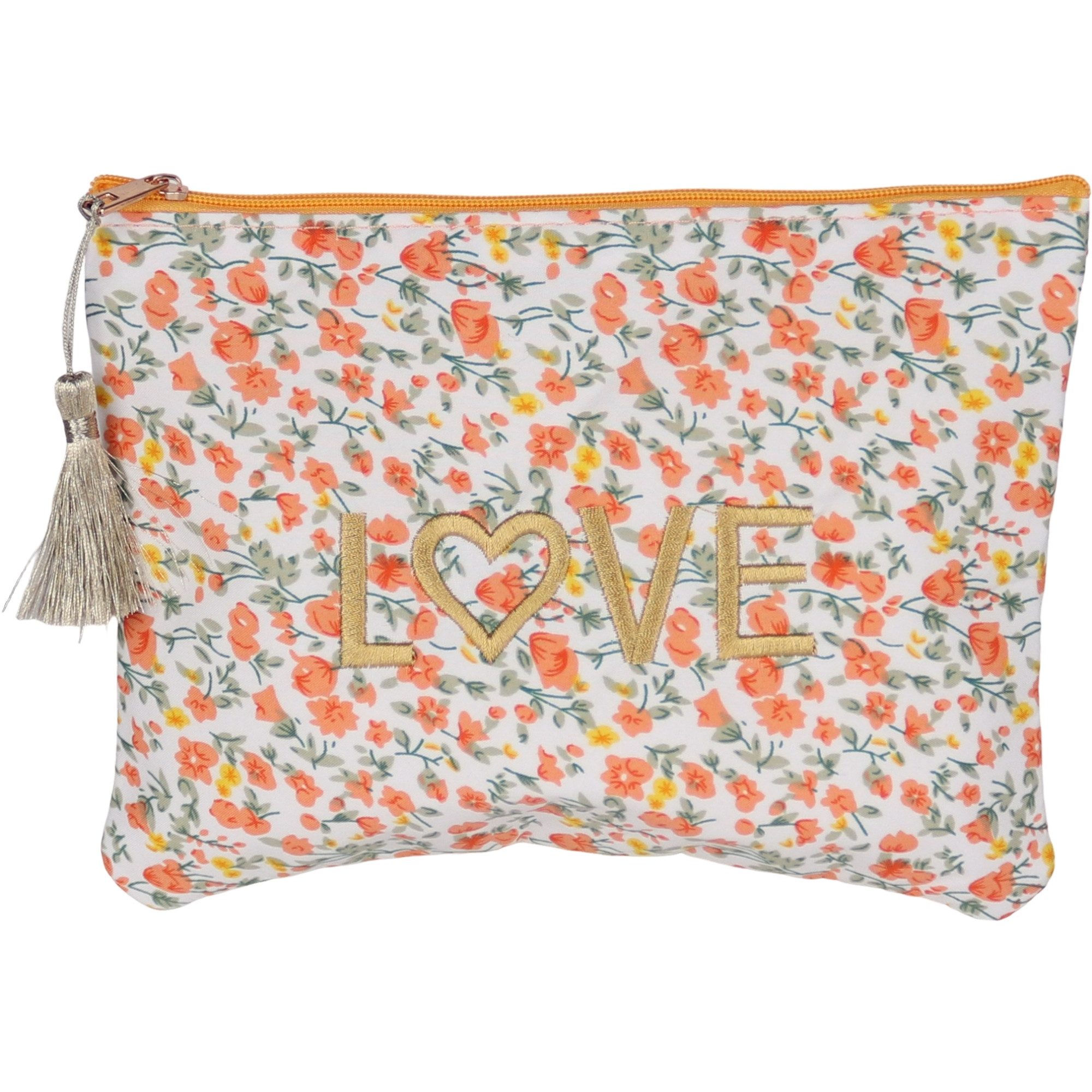 MIRROSI Kosmetiktasche klein, weich und vielseitig, gepolsterte Stoff (auch als Make-Up-Tasche oder Beautycase), Kosmetikbeutel ca.20x15cm, wunderschönes Design