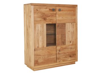 Woodroom Highboard Taos, Wildeiche Massivholz Oberfläche geölt, BxHxT 117x139x44 cm