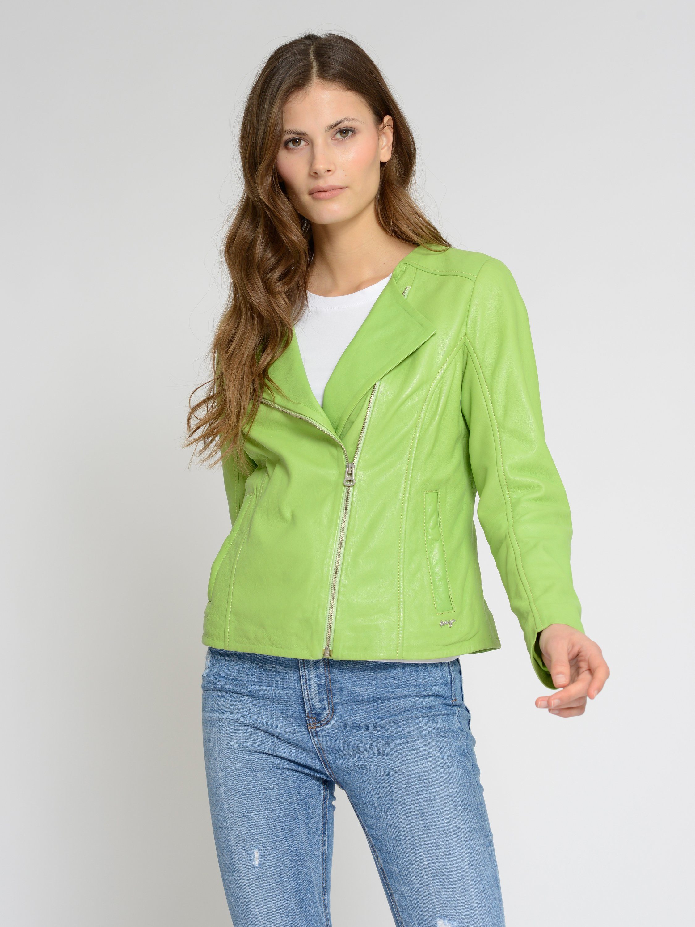 Maze Lederblazer 42021220 mint green