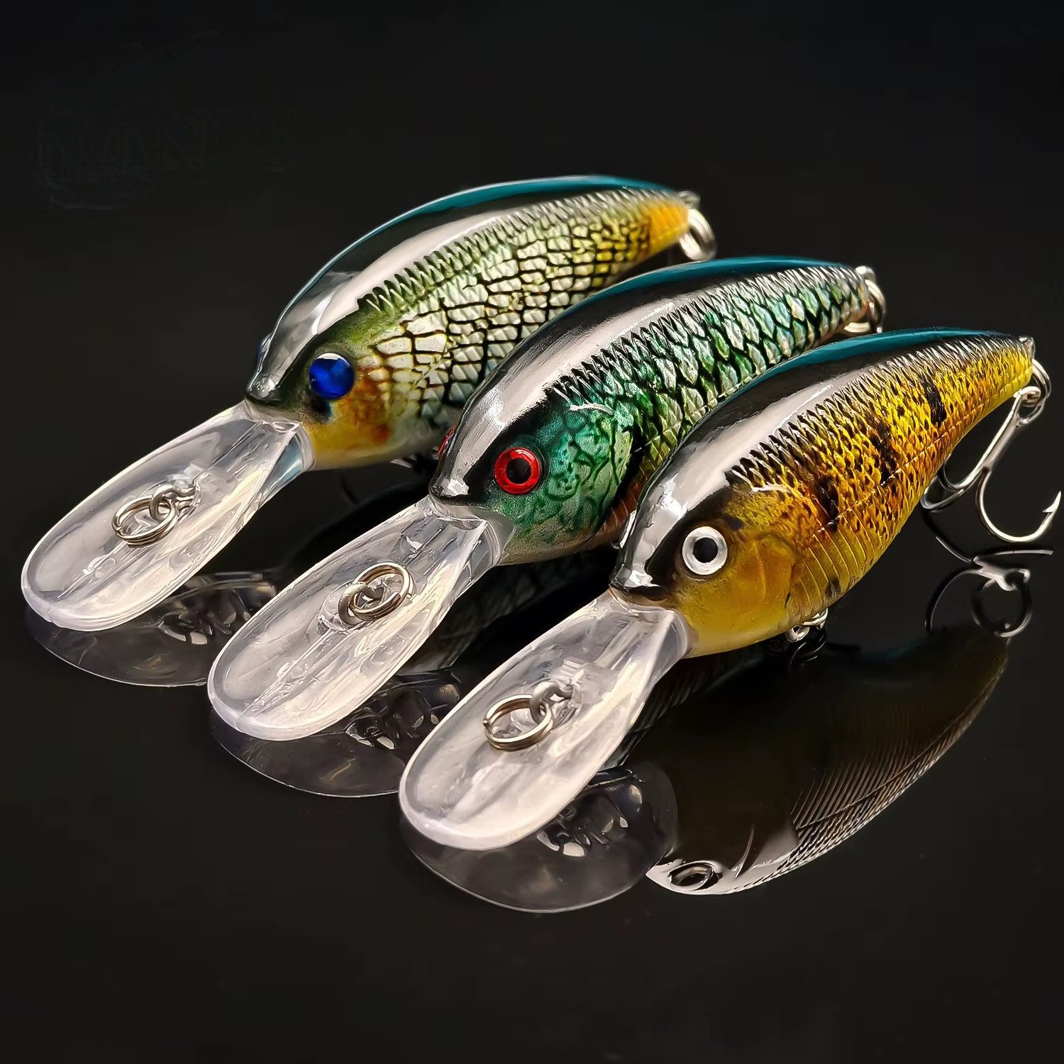 BernhStein Kunstköder Wobbler Set 3 tlg. mit Box 8,8 cm, 11g für Hecht u. Zander, (3-St) – Bild 2 von 5
