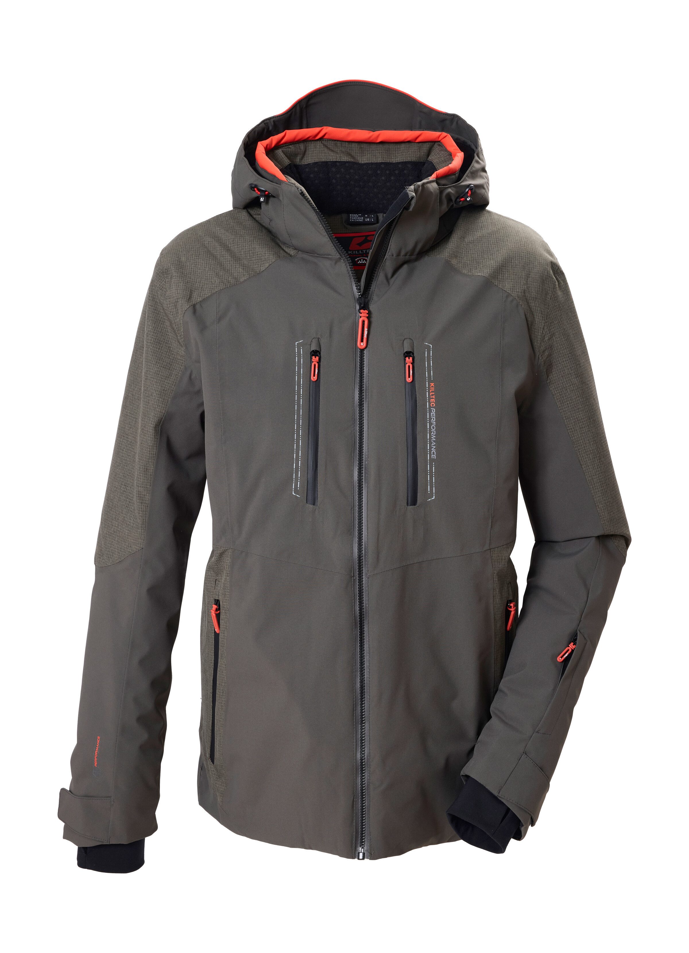 Killtec Skijacke KSW 64 MN SKI JCKT Wasserdichte, atmungsaktive Skijacke mit verstellbarer Kapuze