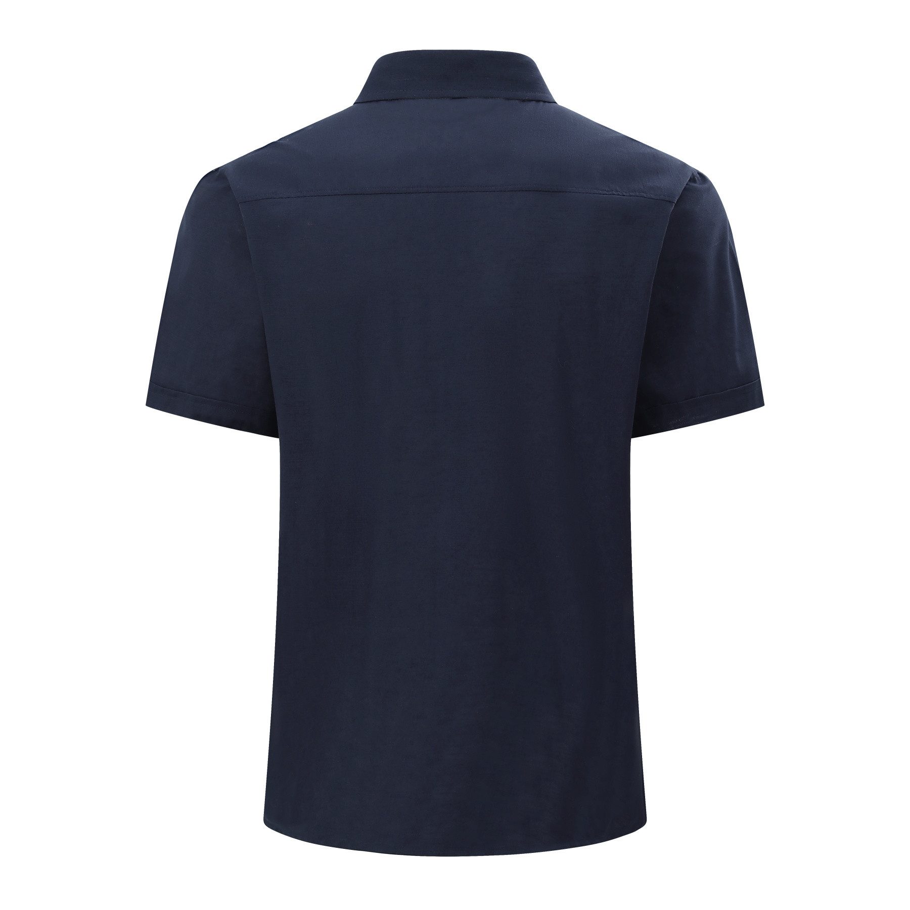 Allthemen Kurzarmhemd Herren Business Leinenhemd mit Reverskragen Kurzarm Elegant
