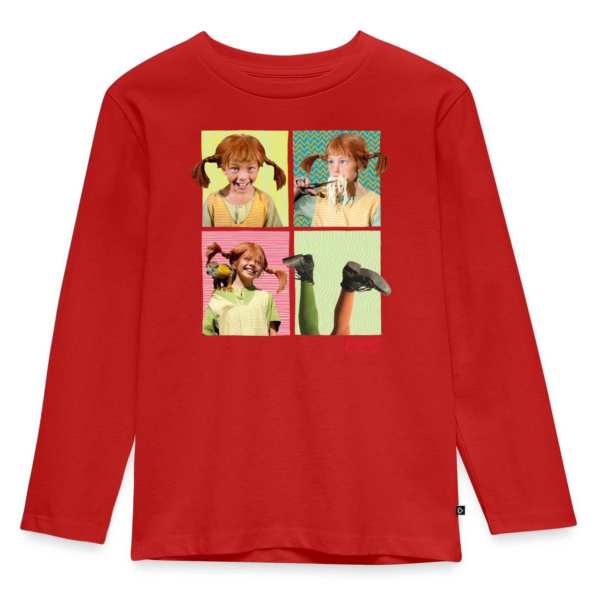 Spreadshirt T-Shirt Pippi Langstrumpf Portraits Von Pippi Kinder Premium Langarmshirt (1-tlg)